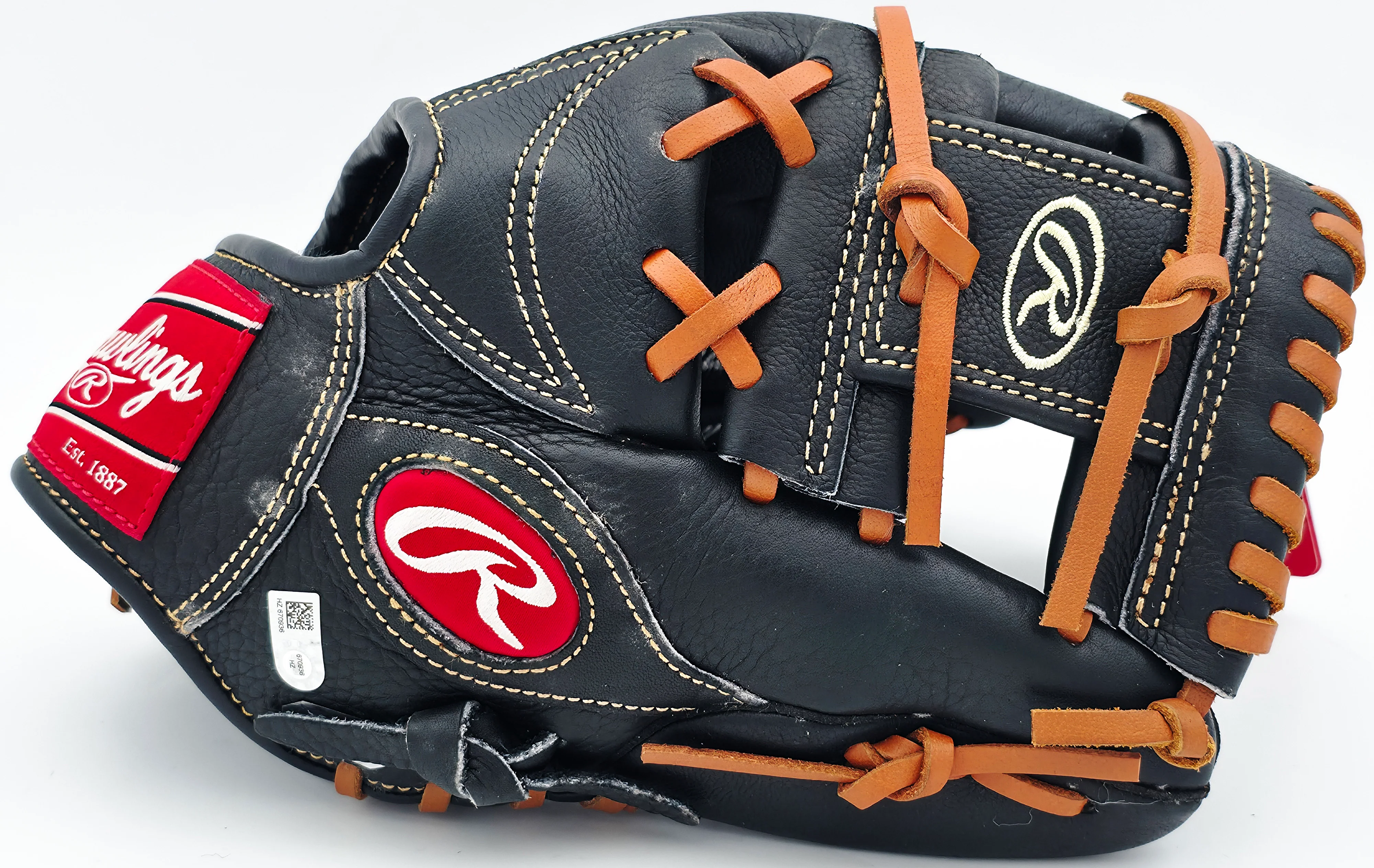 Mike Schmidt Autographed Rawlings Pro Series Black Leather Fielding Glove Philadelphia Phillies With 5 Stats #1/20 MLB Holo #HZ670936 - Image 3