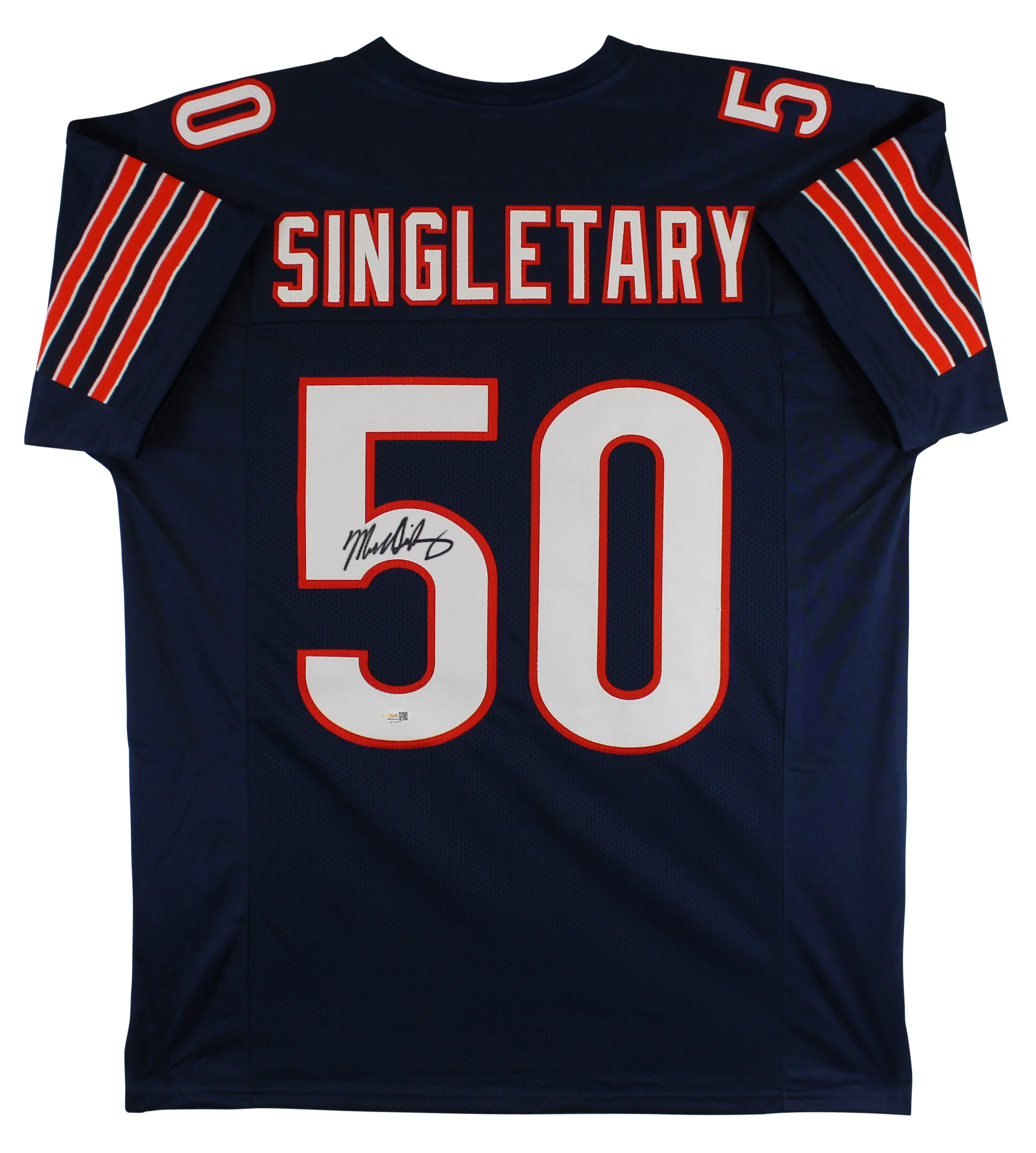 Mike Singletary Authentic Signed Navy Pro Style Jersey Autographed JSA Witness - Image 2
