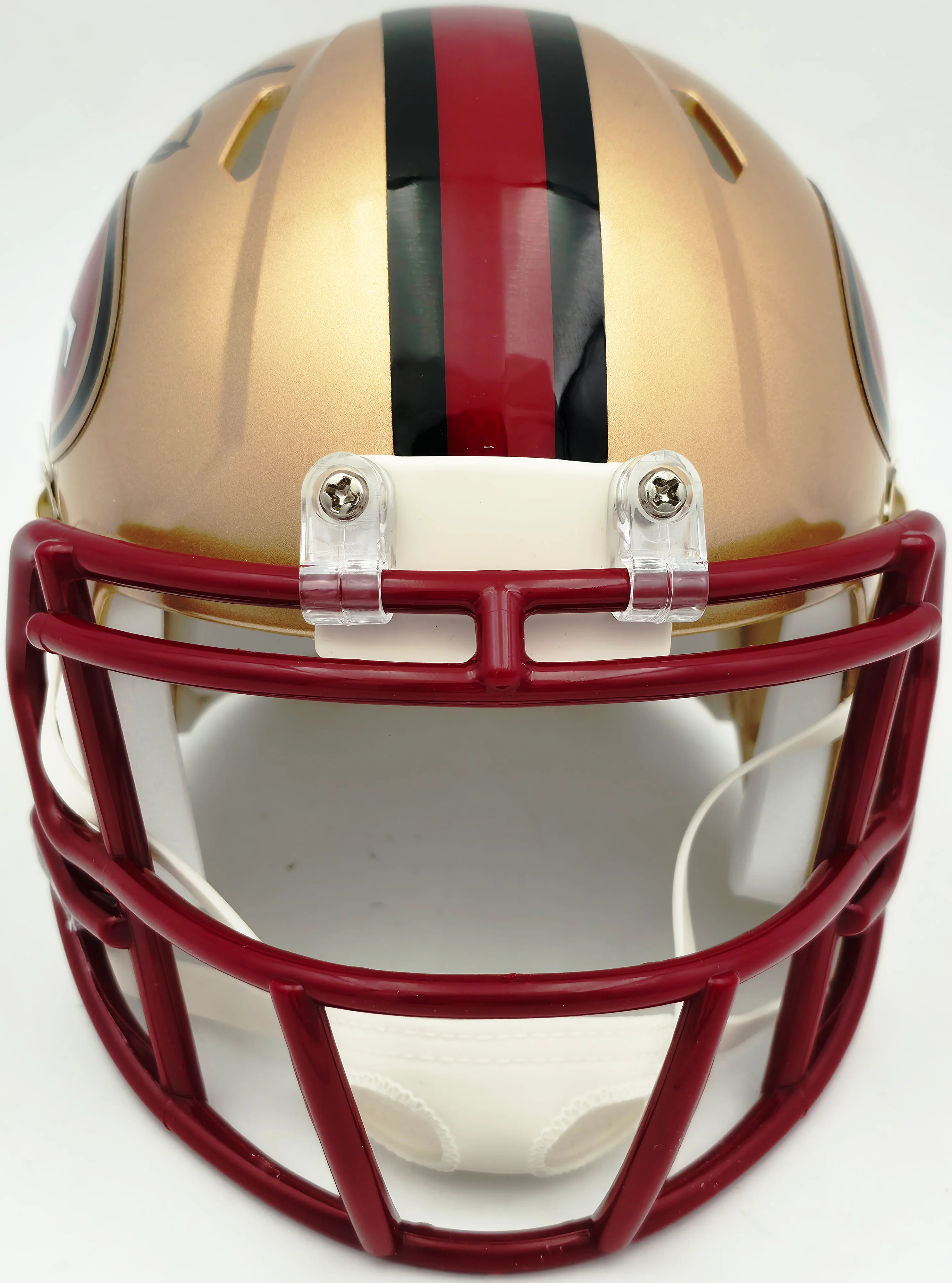 Mike Singletary Autographed San Francisco 49ers Gold 1996-08 Throwback Speed Mini Helmet Beckett BAS Witness Stock #261920 - Image 4