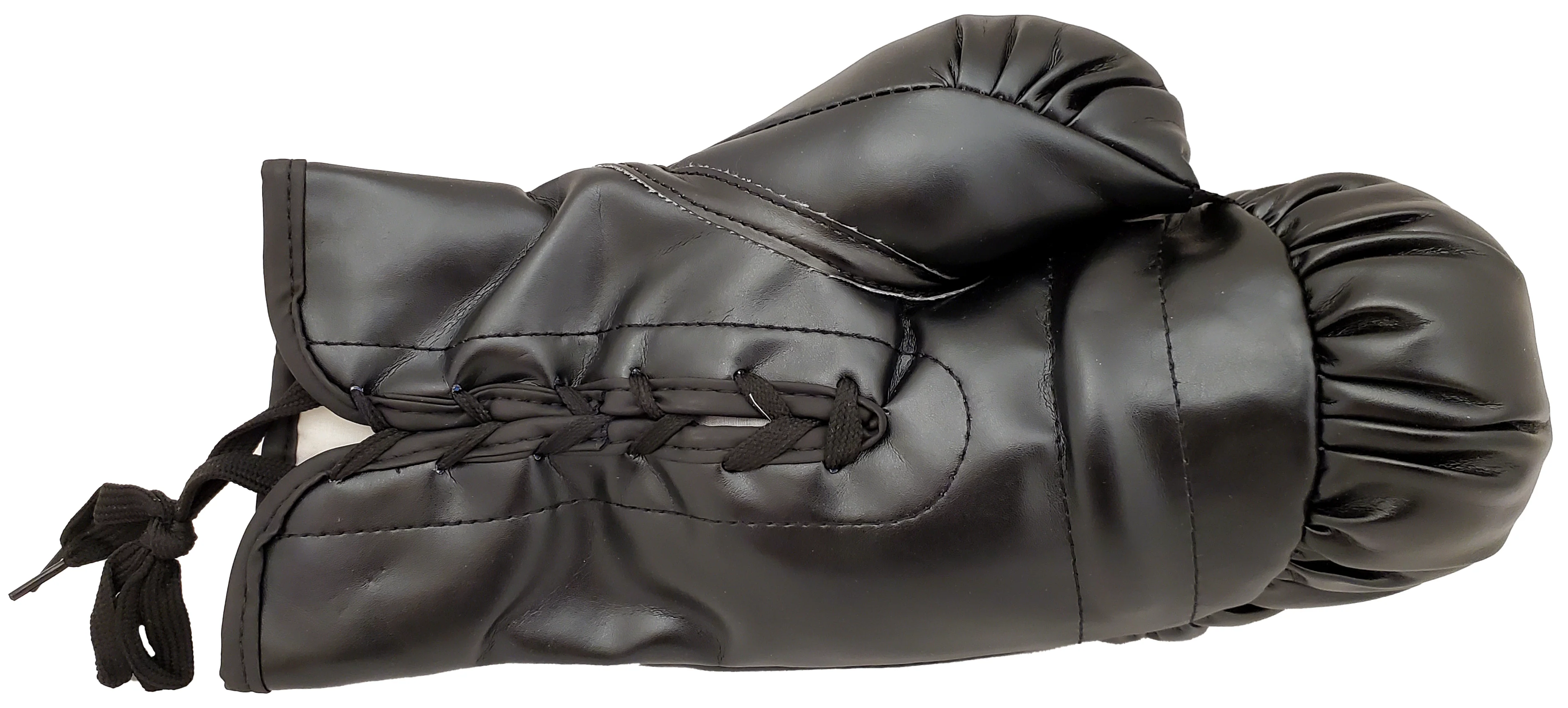 Mike Tyson Autographed Black Everlast Boxing Glove (Left Handed LH, Silver) Beckett BAS Stock #192608 - Image 3