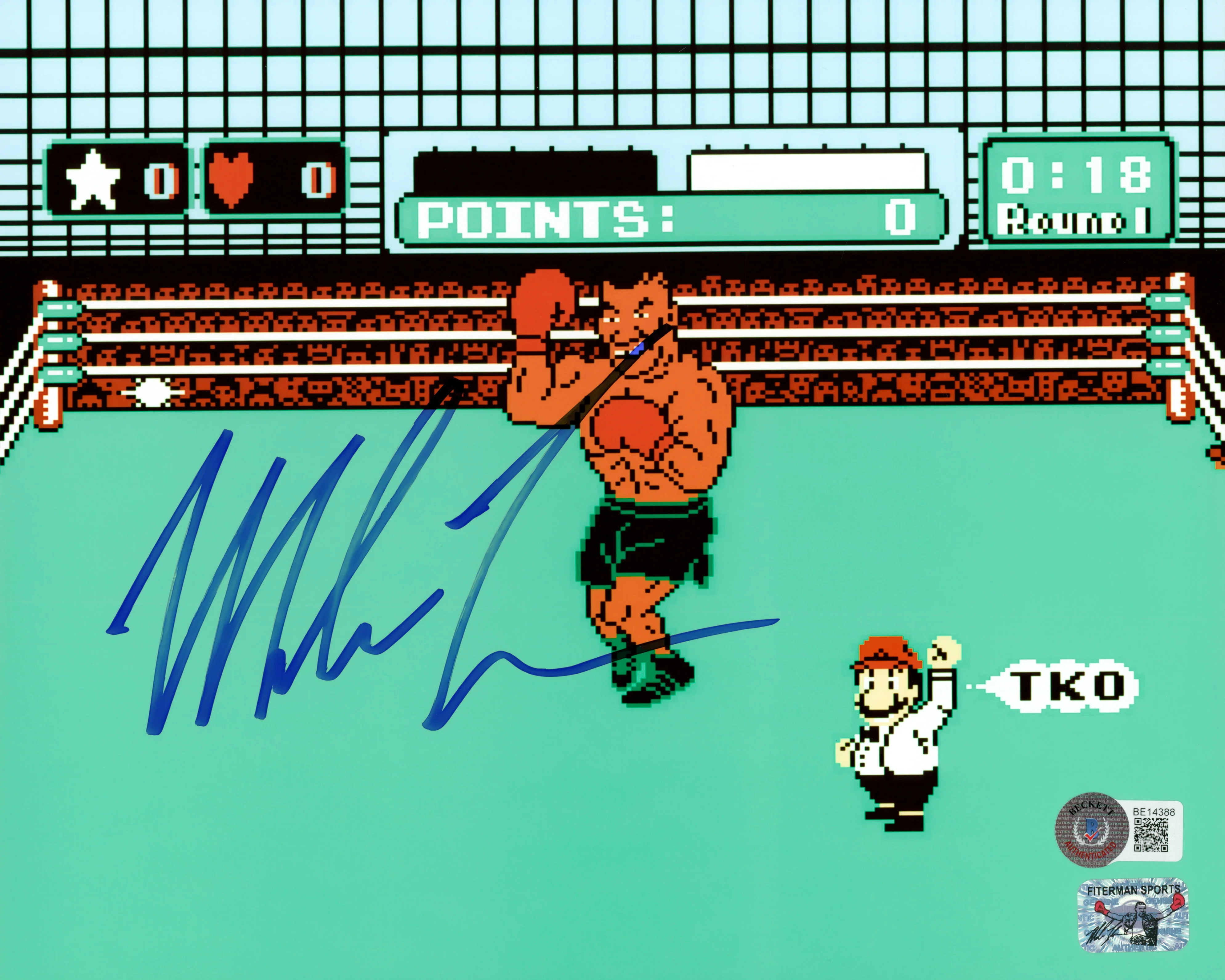 Mike Tyson Autographed Framed 8x10 Photo Nintendo Punch-Out!! Beckett BAS QR Stock #249478 - Image 2