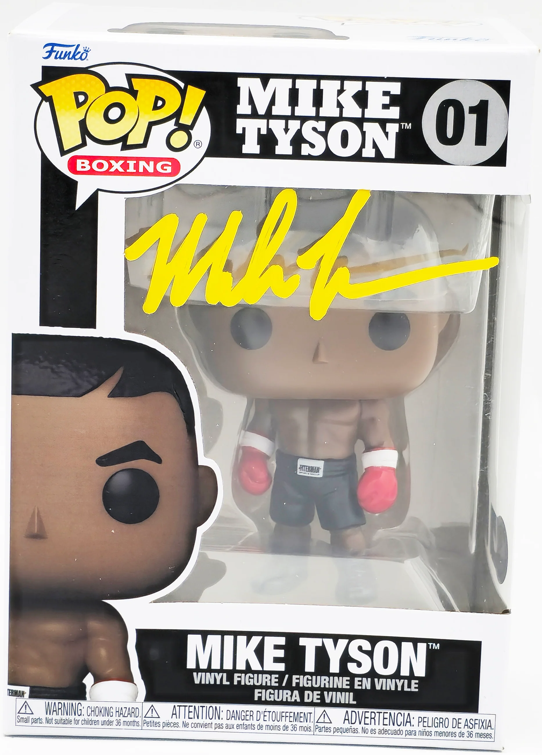 Mike Tyson Autographed Funko Pop Vinyl Figurine #01 Beckett BAS QR Stock #237081 - Image 2
