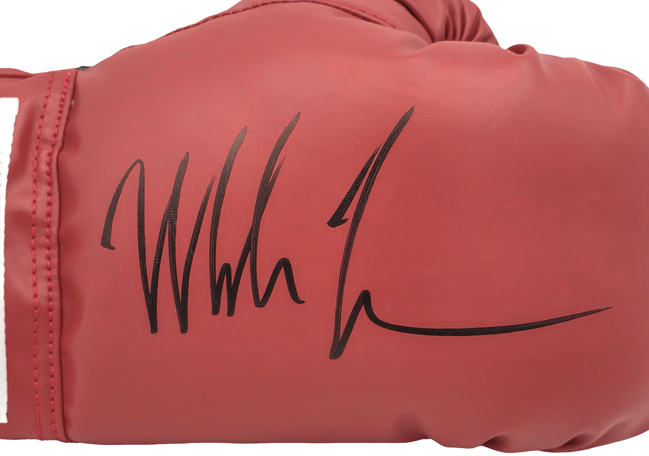 Mike Tyson Autographed Red Everlast Boxing Glove (Right Handed RH, Black) JSA Stock #228073 - Image 2