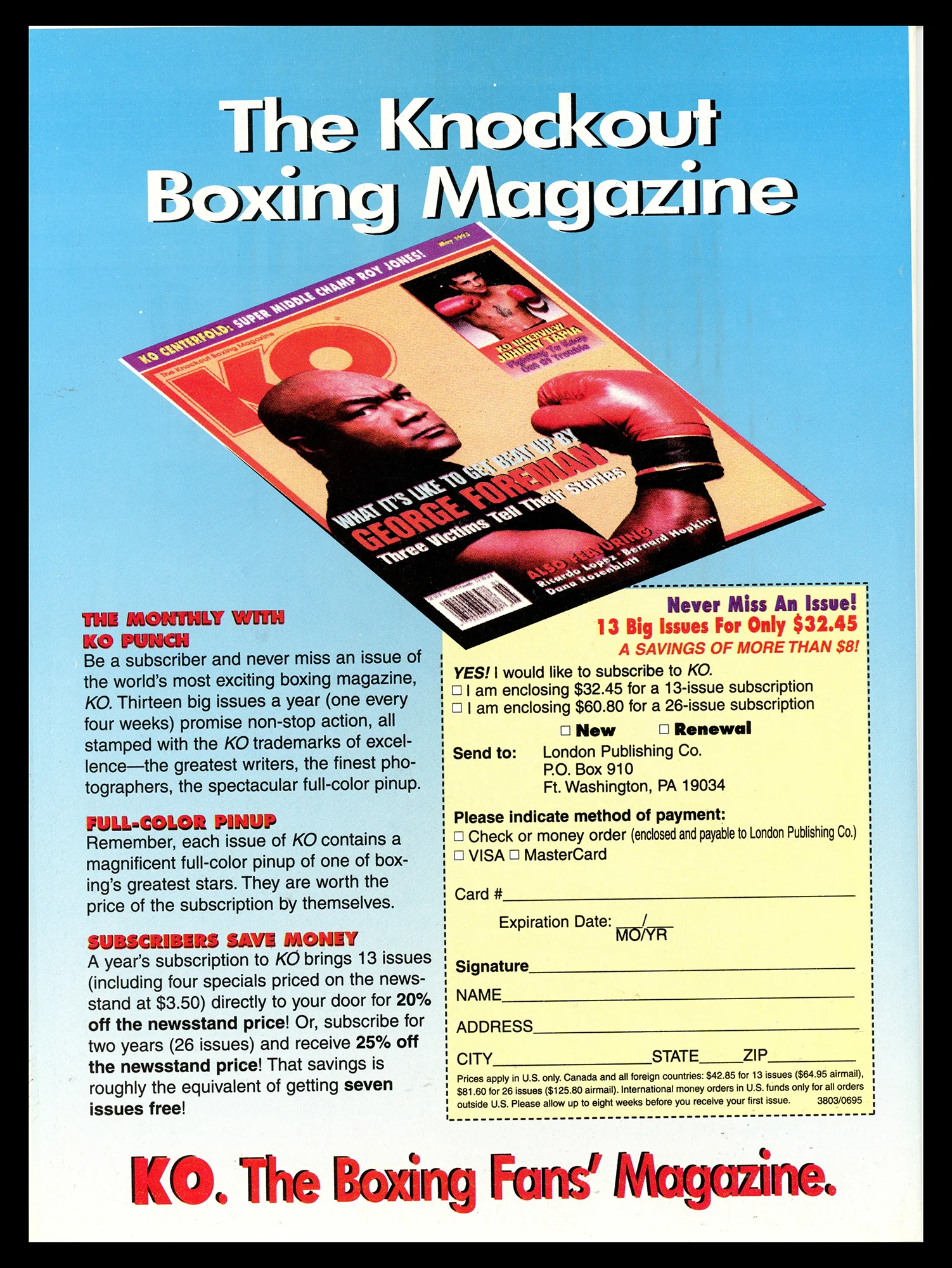 Mike Tyson, Marco Antonio Barrera & Virgil Hill Autographed KO Magazine Beckett BAS #AC56742 - Image 2