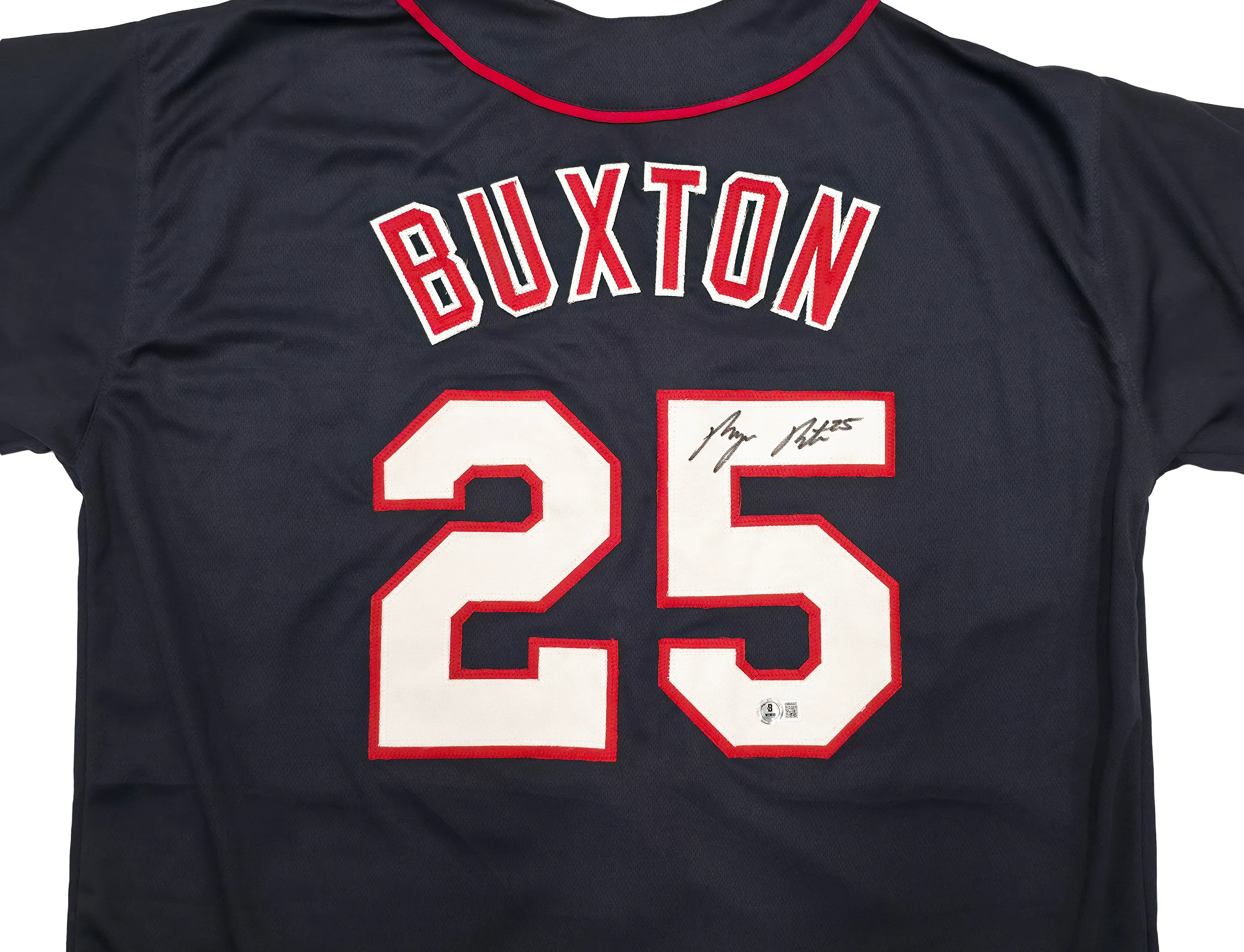 Minnesota Twins Byron Buxton Autographed Blue Jersey Beckett BAS Witness Stock #253325 - Image 3
