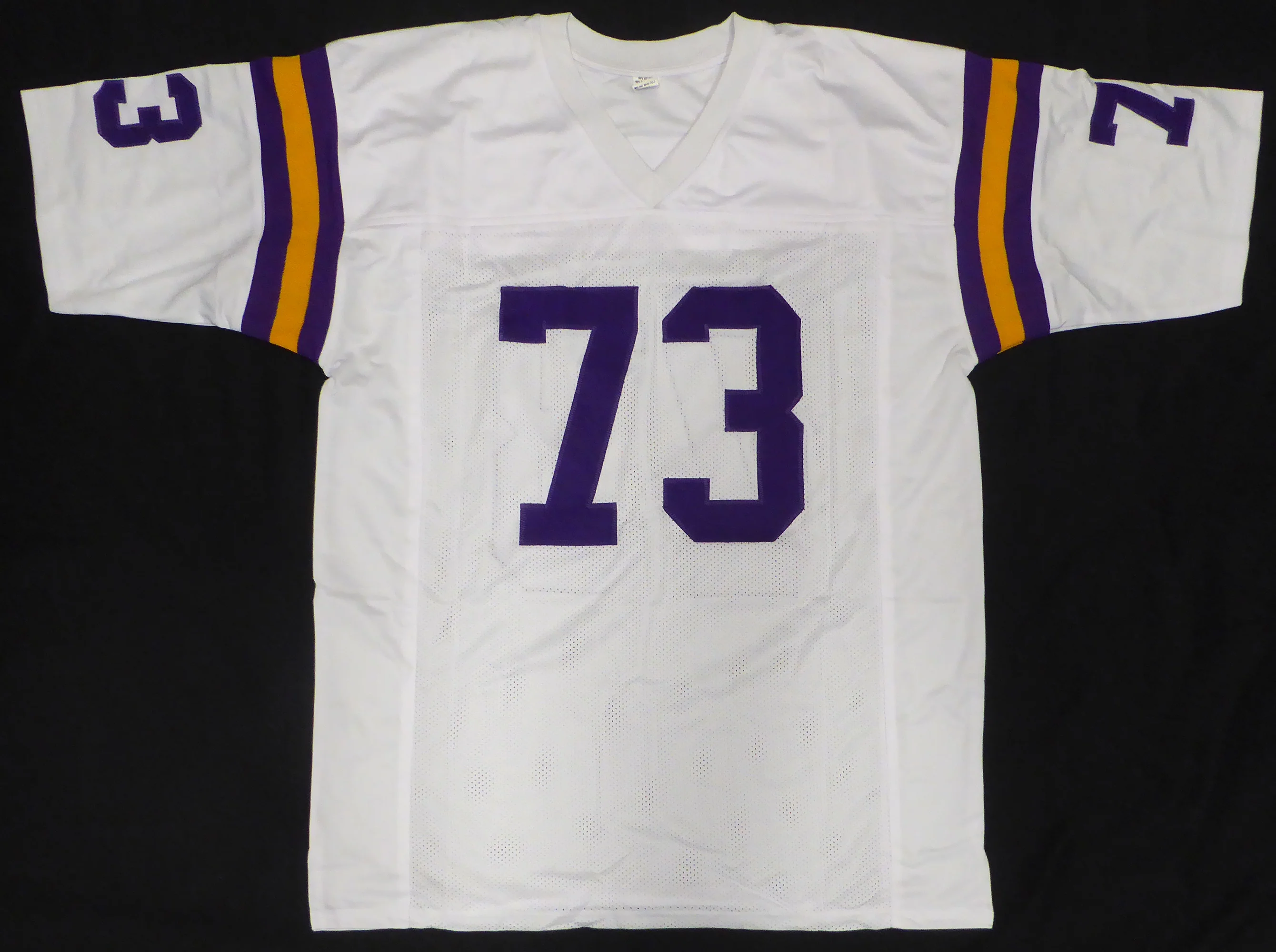 Minnesota Vikings Ron Yary Autographed White Jersey "HOF 01" JSA #WP429590 - Image 4