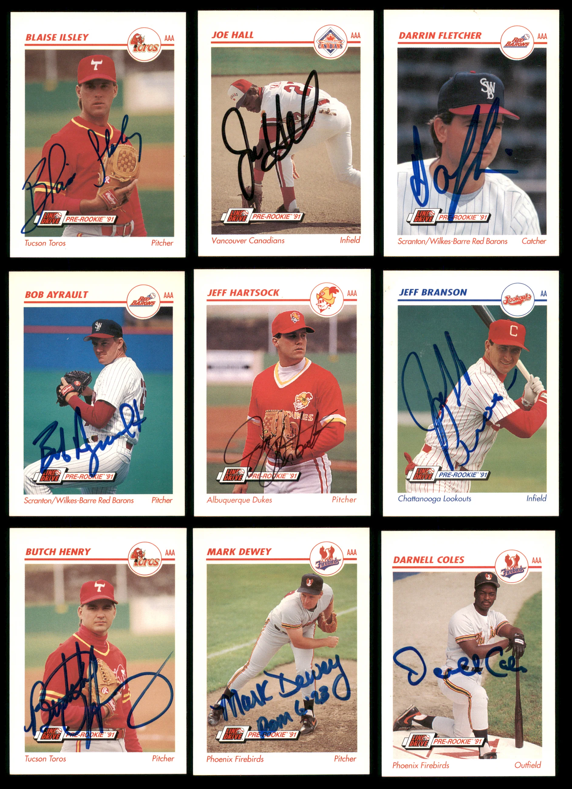 Minor League Baseball Autographed Cards 107 Count Lot SKU #238546 - Image 2