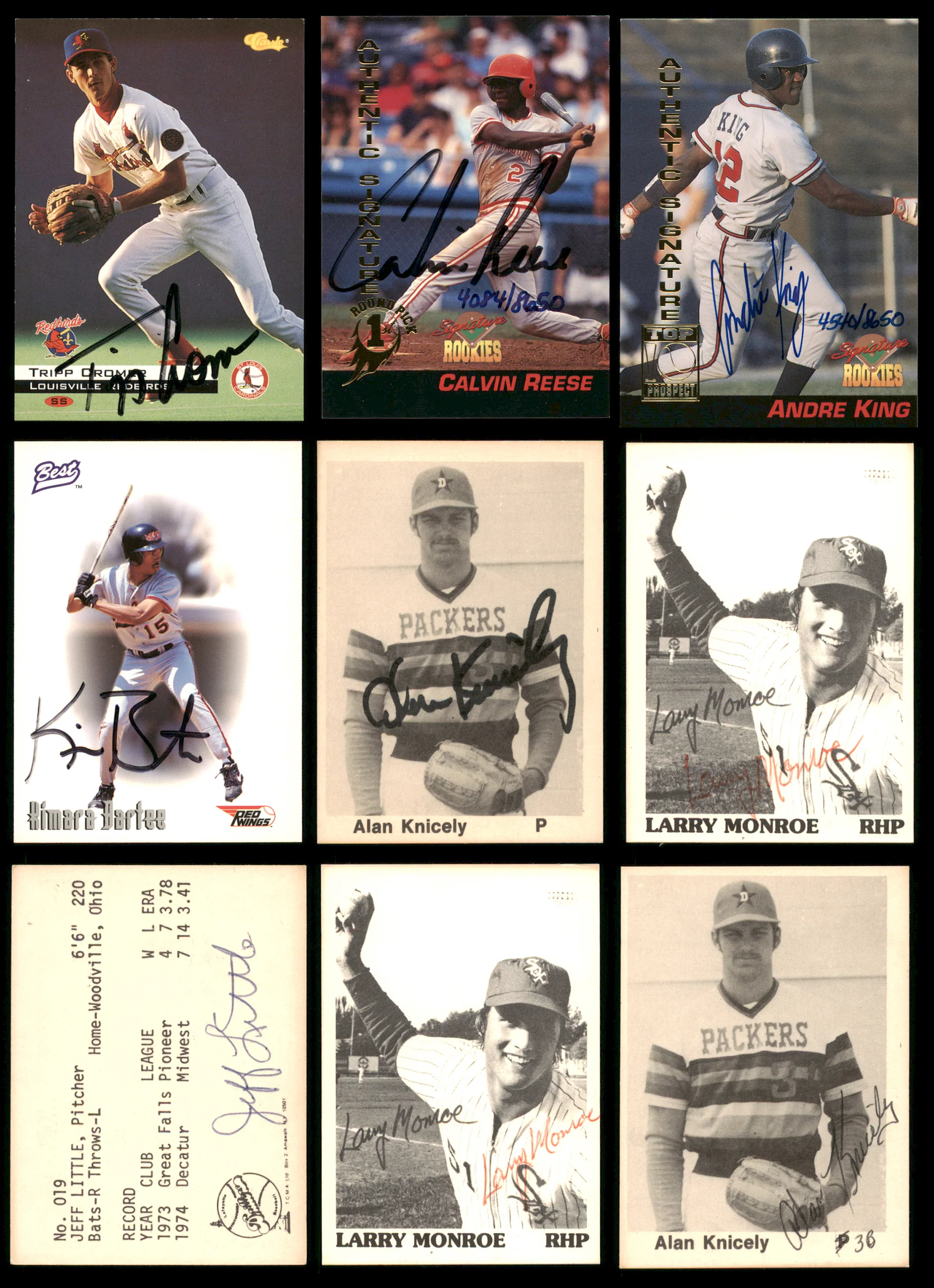 Minor League Baseball Autographed Cards 107 Count Lot SKU #238546 - Image 3