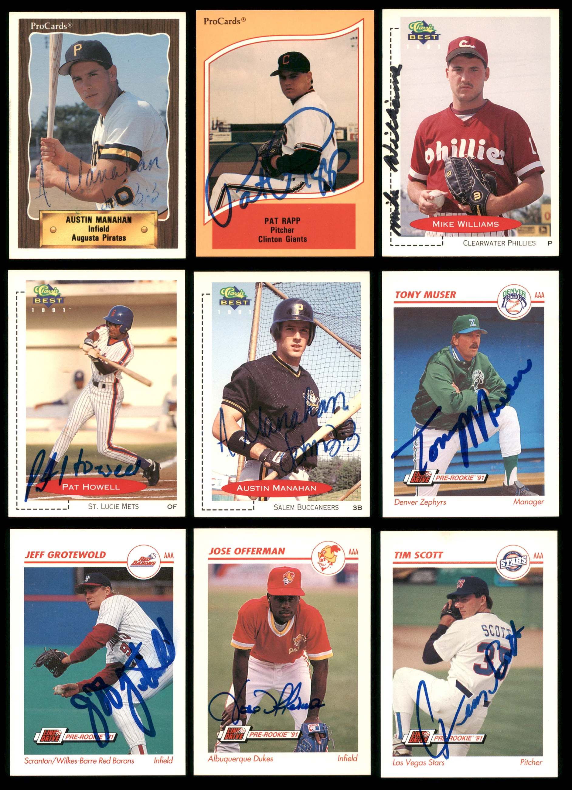 Minor League Baseball Autographed Cards 107 Count Lot SKU #238546 - Image 4