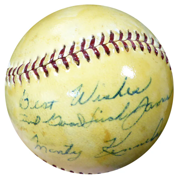 Monte Monty Kennedy Autographed Official NL Giles Baseball New York Giants Vintage Beckett BAS #B26657 - Image 2
