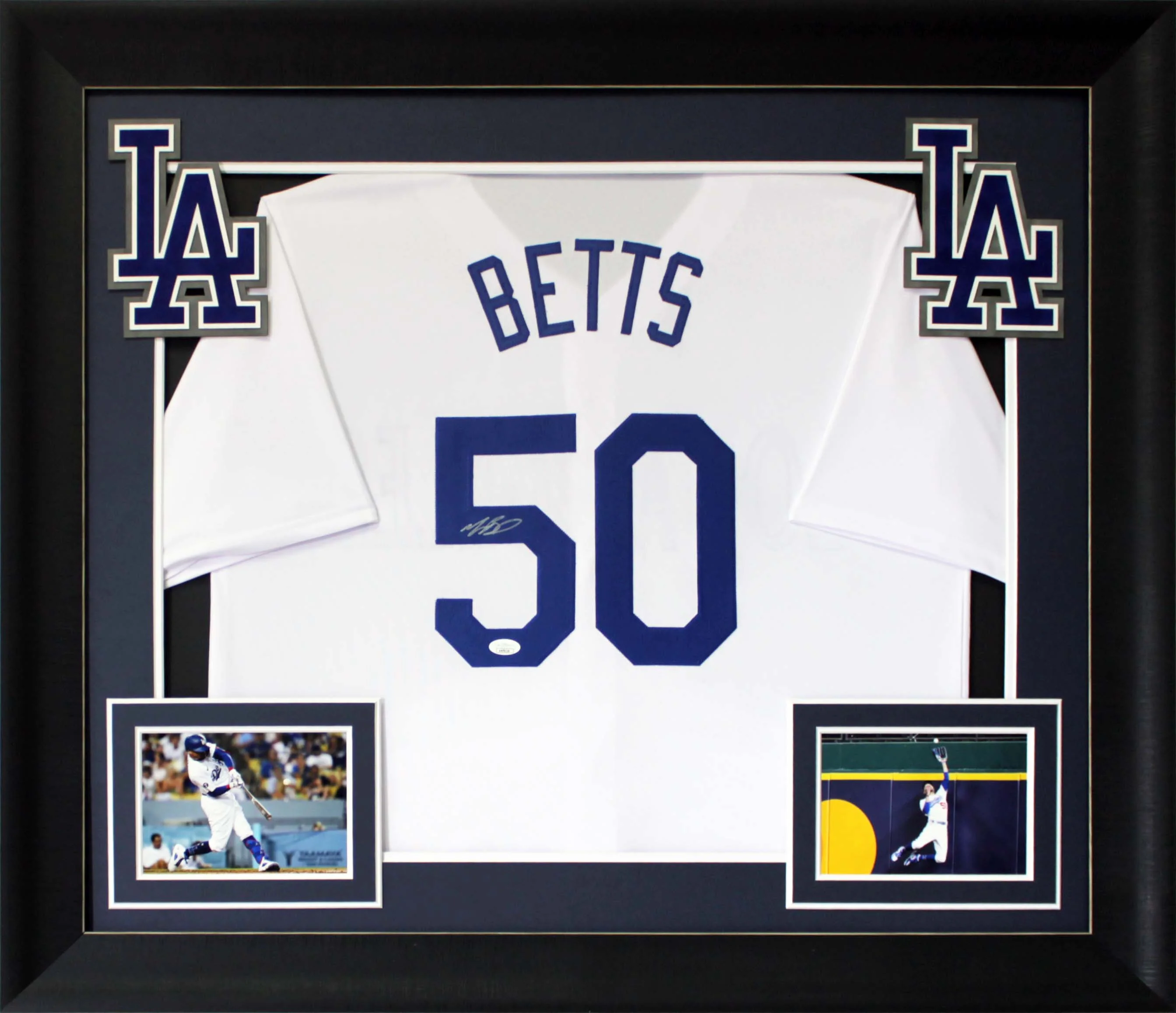 Mookie Betts Authentic Signed White Pro Style Framed Jersey Autographed JSA - Image 2