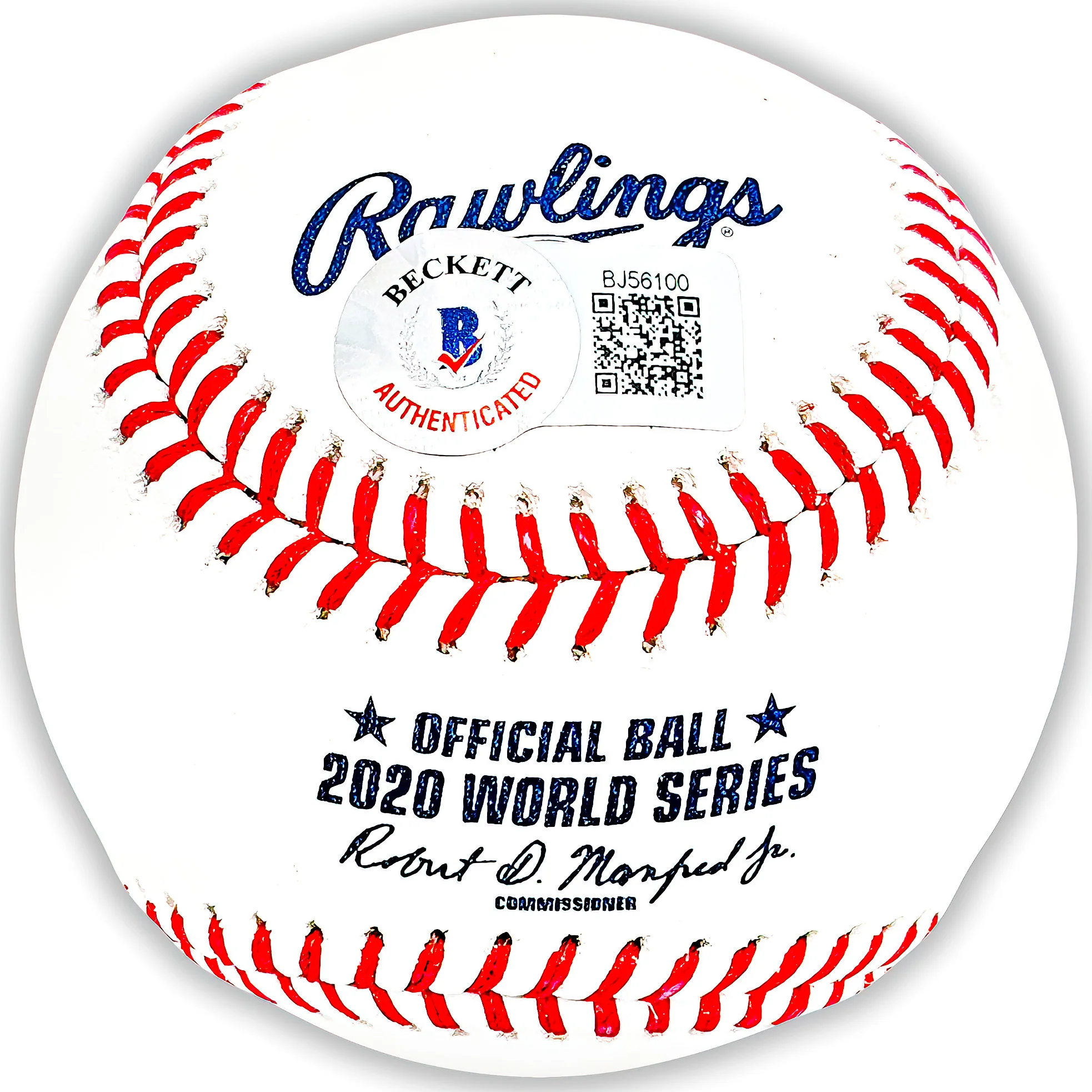 Mookie Betts Autographed Official 2020 World Series Logo MLB Baseball Los Angeles Dodgers Beckett BAS QR Stock #218698 - Image 3