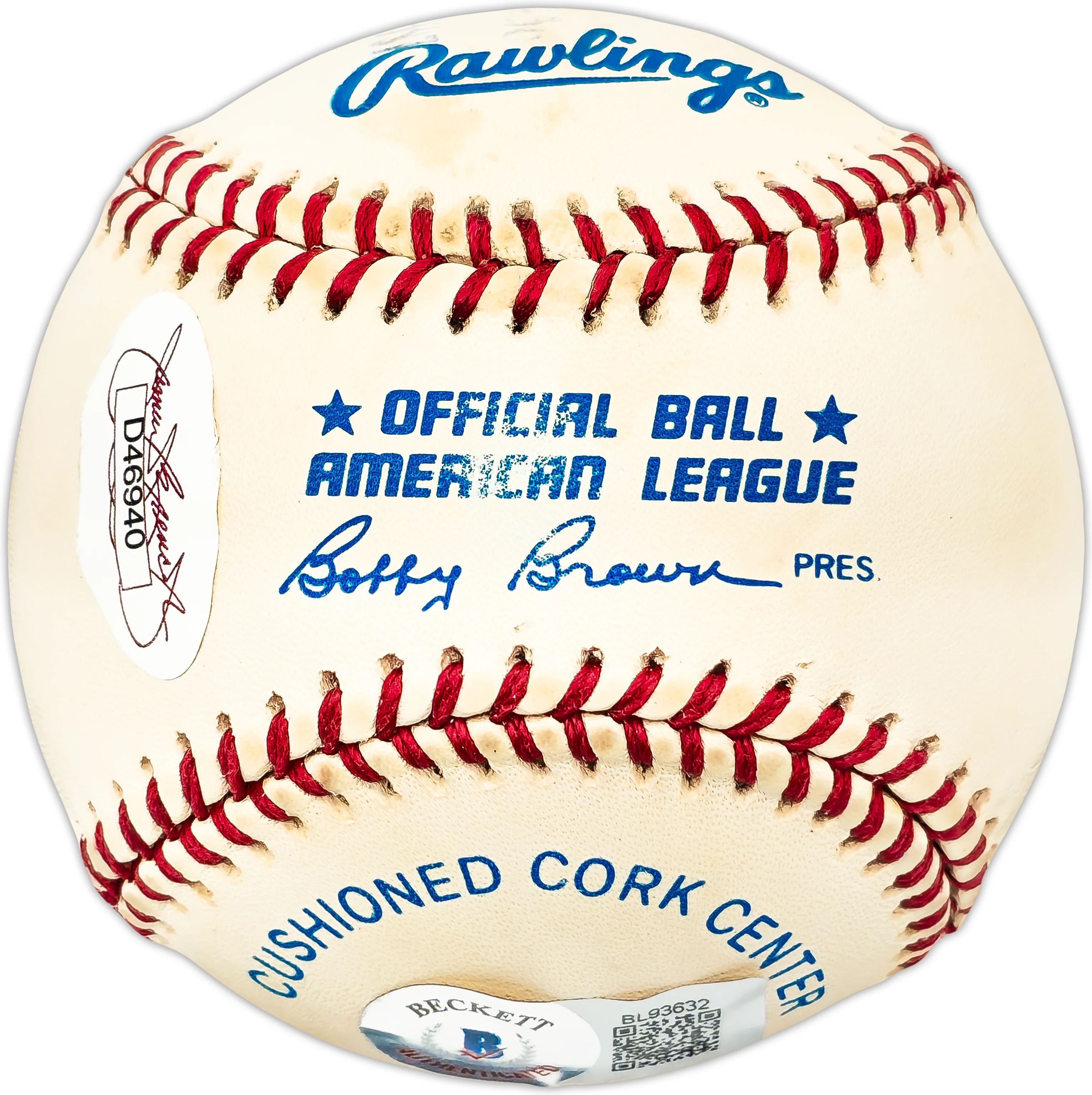 Morris Red Badgro Autographed Official AL Baseball St. Louis Browns "Best Wishes to Kasey" Beckett BAS QR #BL93632 - Image 4