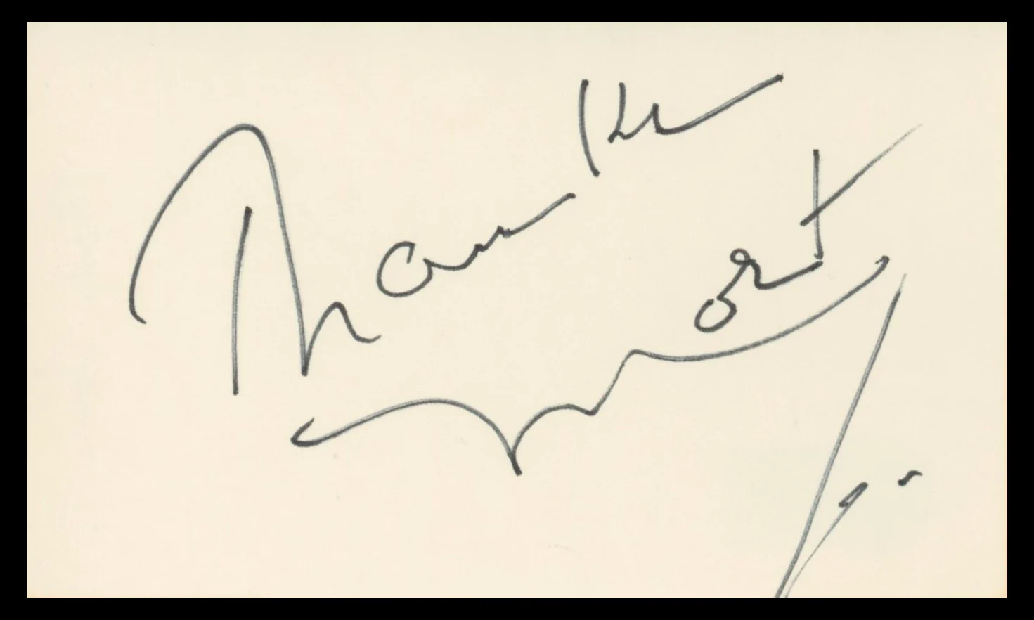 Morton Downey Jr. Predator 2 Authentic Signed 3x5 Index Card BAS #BV02198 - Image 2