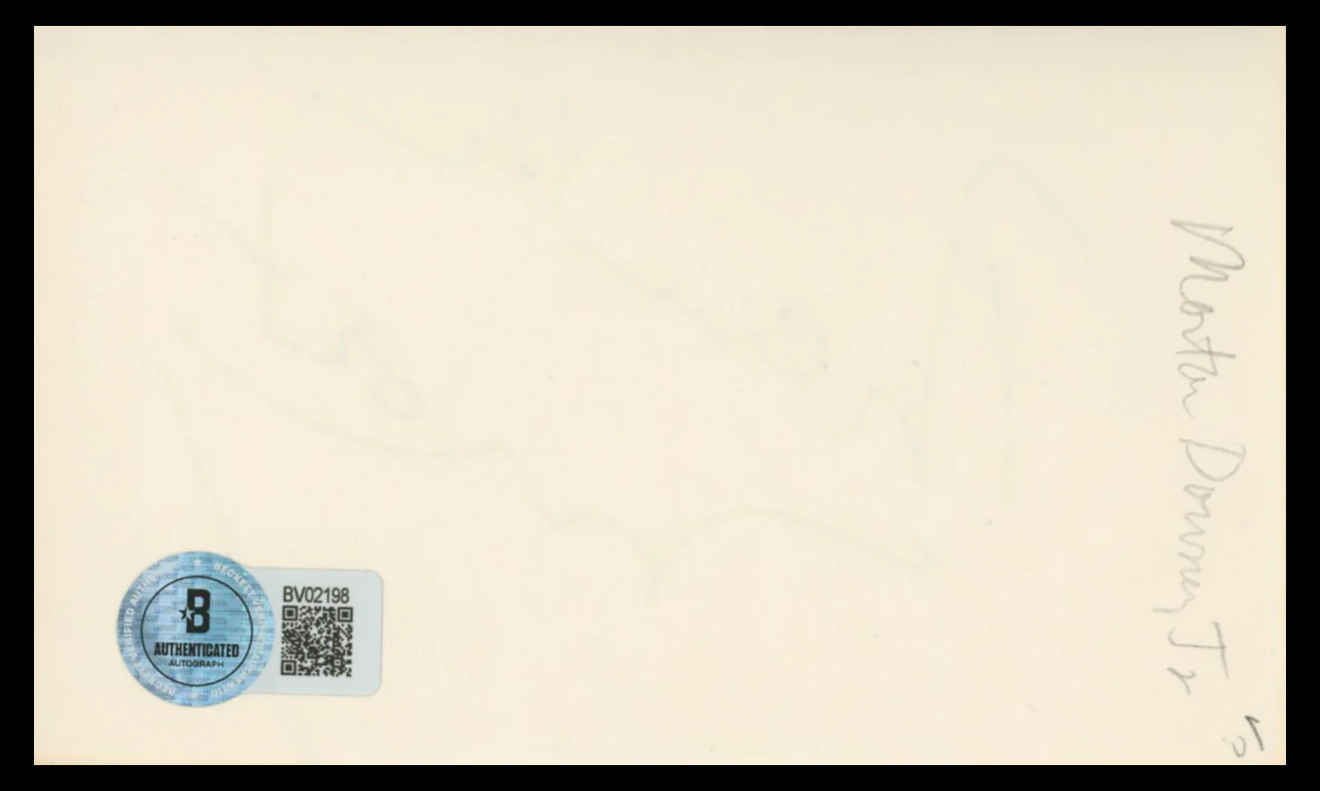 Morton Downey Jr. Predator 2 Authentic Signed 3x5 Index Card BAS #BV02198 - Image 3