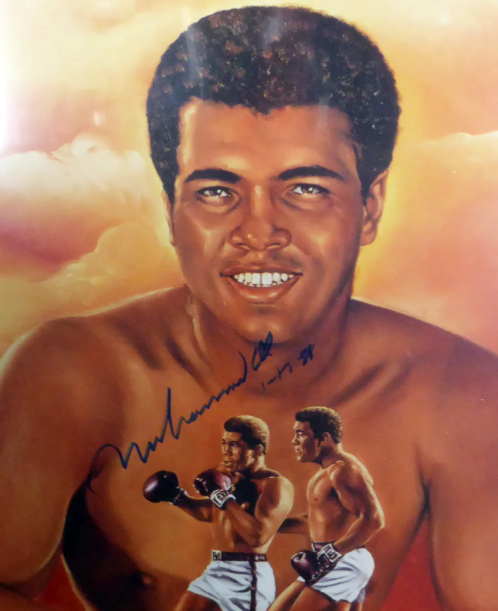 Muhammad Ali Autographed Framed 18x24 Lithograph Photo "1-17-88" PSA/DNA #B92339 - Image 2
