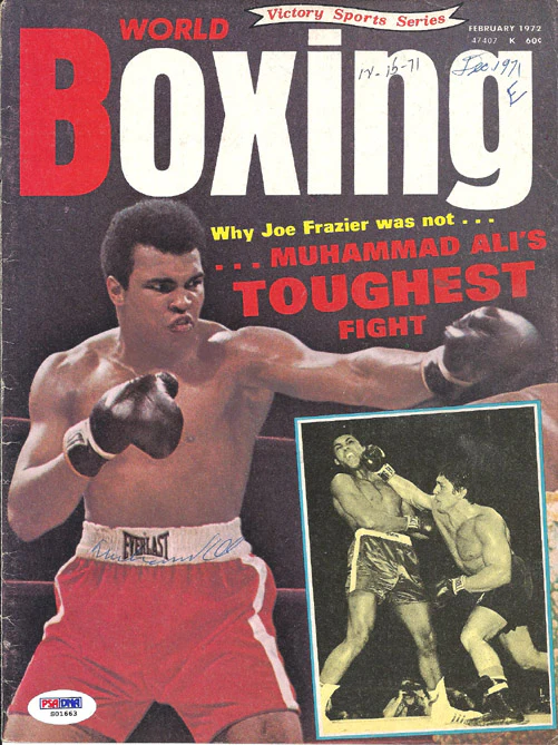 Muhammad Ali Autographed Boxing World Magazine Cover PSA/DNA #S01663 - Image 2