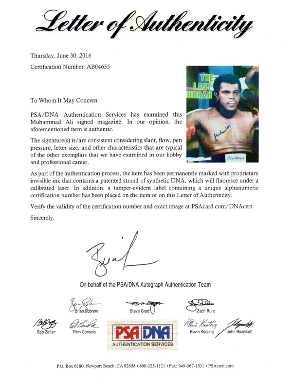 Muhammad Ali Autographed Sports Illustrated Magazine Cover PSA/DNA #AB04635 - Image 2