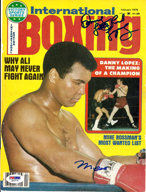 Muhammad Ali & Danny Lopez Autographed International Boxing Magazine Cover PSA/DNA #S01575 - Image 2
