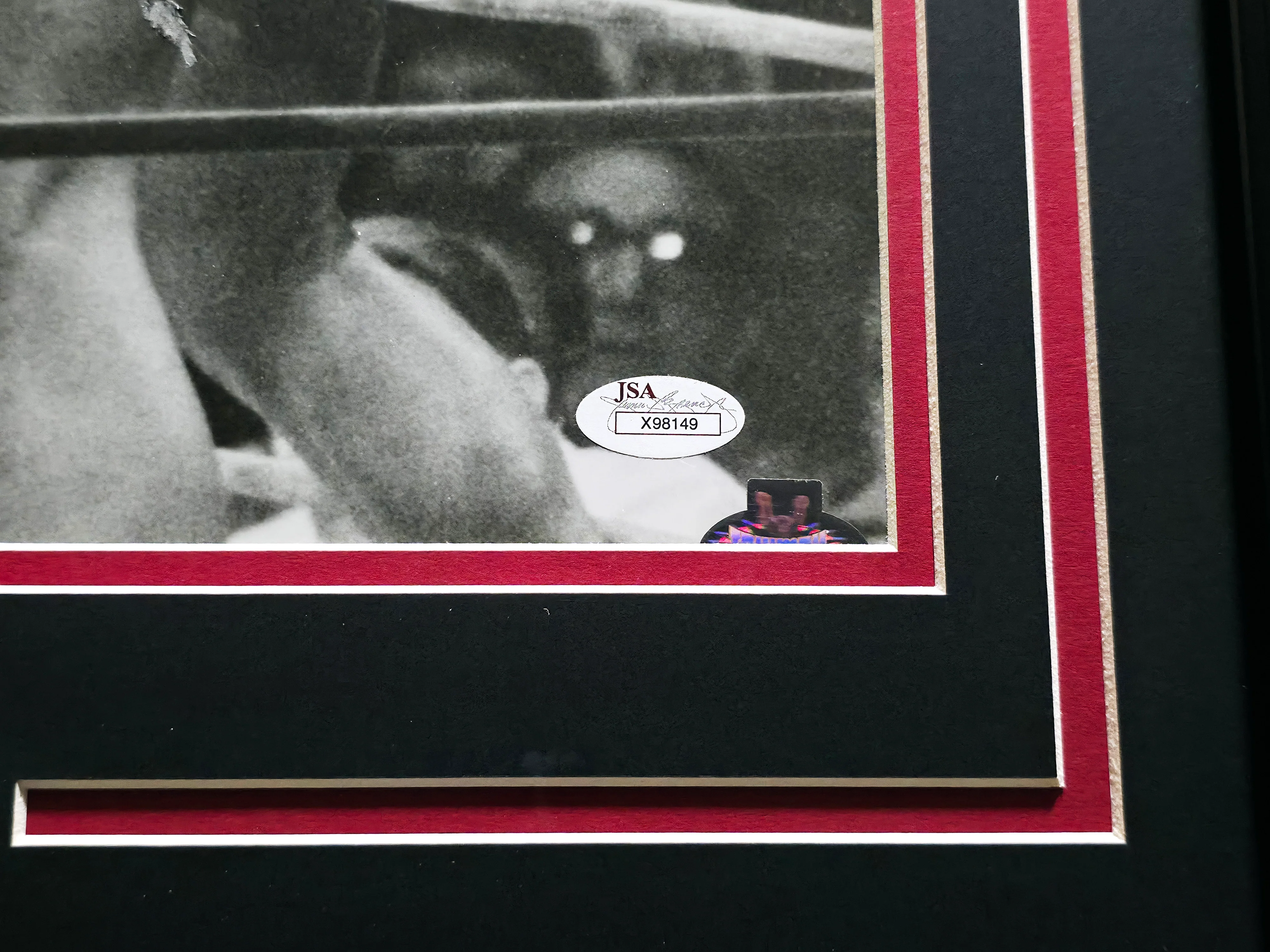 Muhammad Ali & Joe Frazier Autographed Framed 16x20 Photo JSA #X98149 - Image 5
