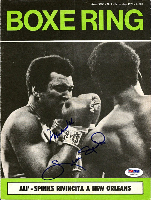 Muhammad Ali & Leon Spinks Autographed Magazine Cover PSA/DNA #S01556 - Image 2