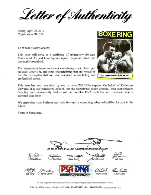 Muhammad Ali & Leon Spinks Autographed Magazine Cover PSA/DNA #S01556 - Image 4