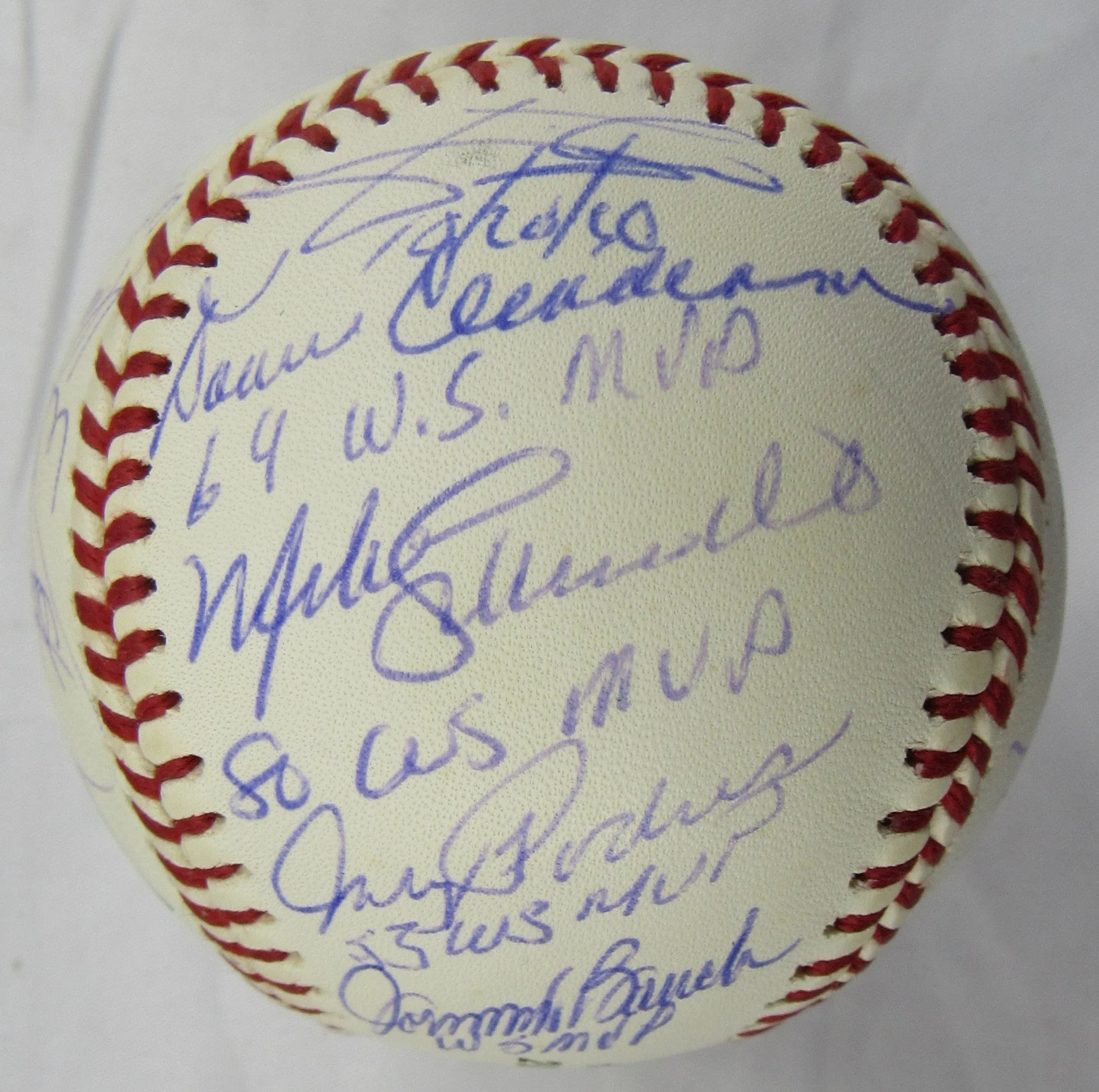 Multi Signed Auto Rawlings World Series MVP Baseball w/ Multiple Insc Steiner Hologram - Image 3