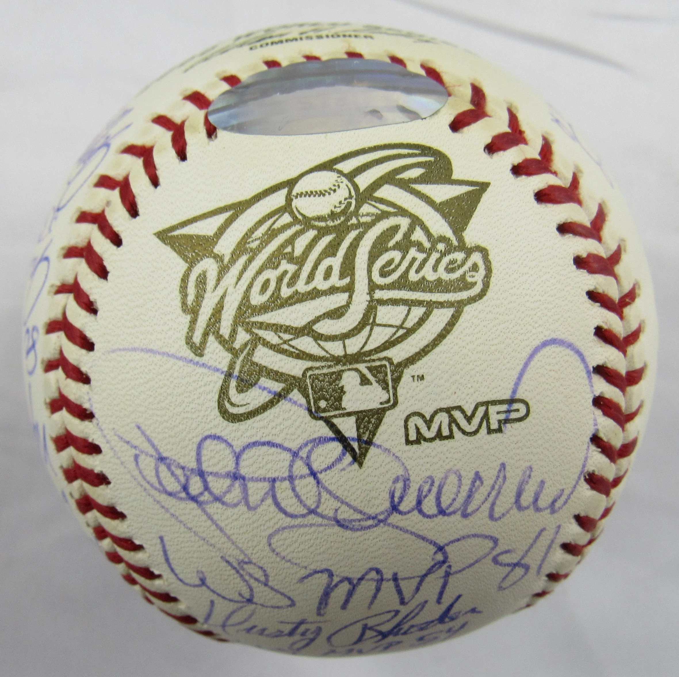 Multi Signed Auto Rawlings World Series MVP Baseball w/ Multiple Insc Steiner Hologram - Image 6