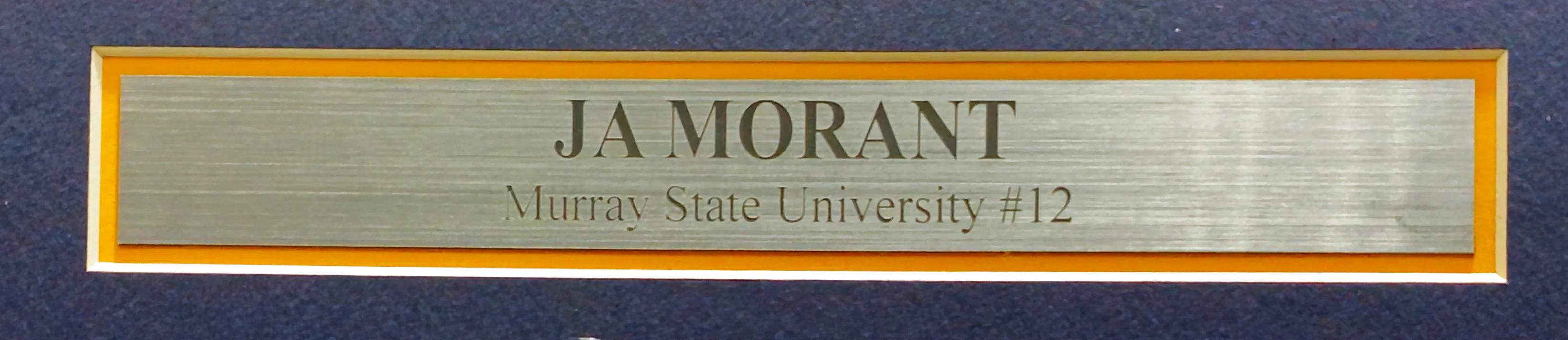 Murray State Racers Ja Morant Autographed Framed Blue Retro Brand Jersey JSA Stock #212662 - Image 5