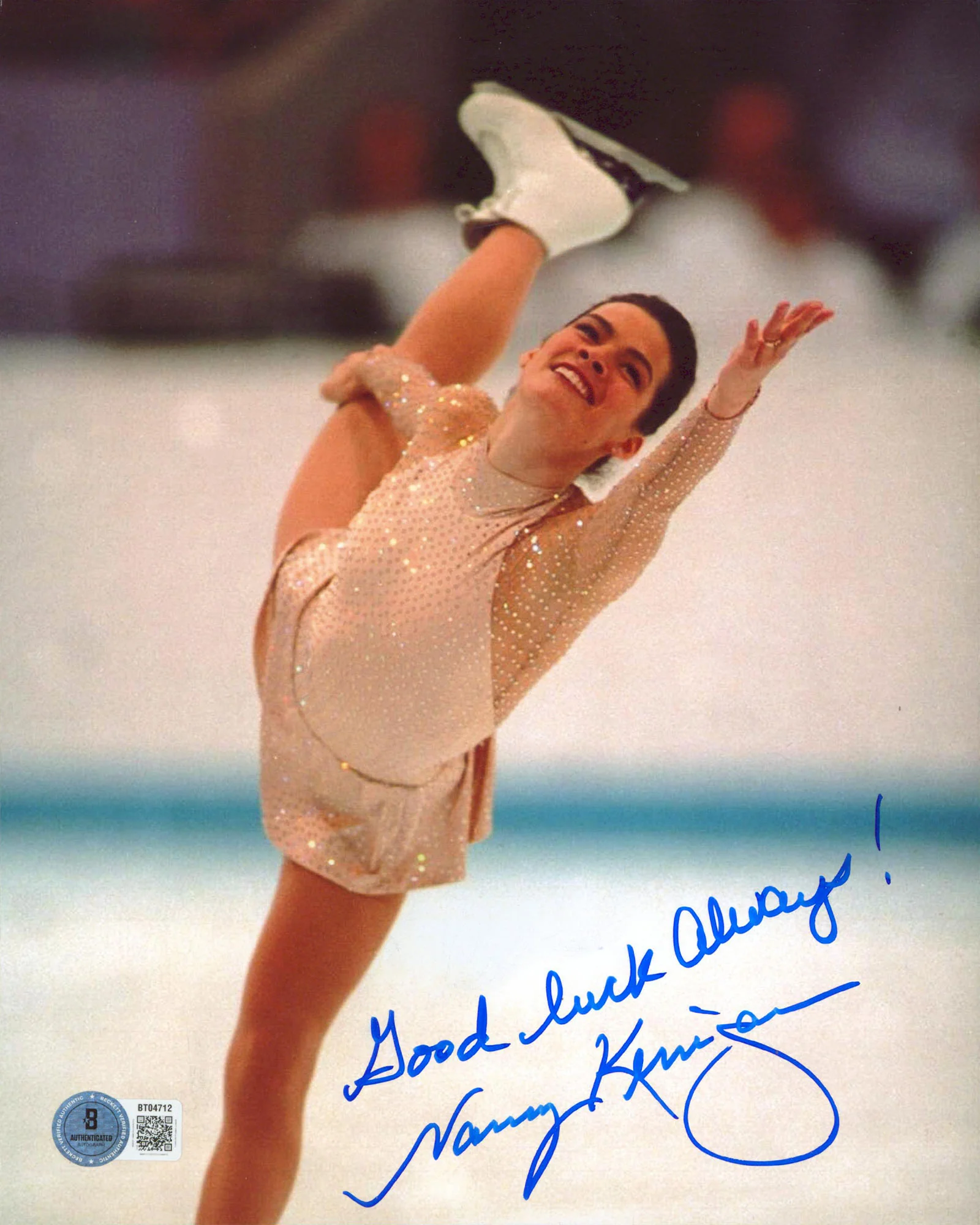 Nancy Kerrigan "Good Luck Always!" Authentic Signed 8x10 Photo BAS #BT04712 - Image 2