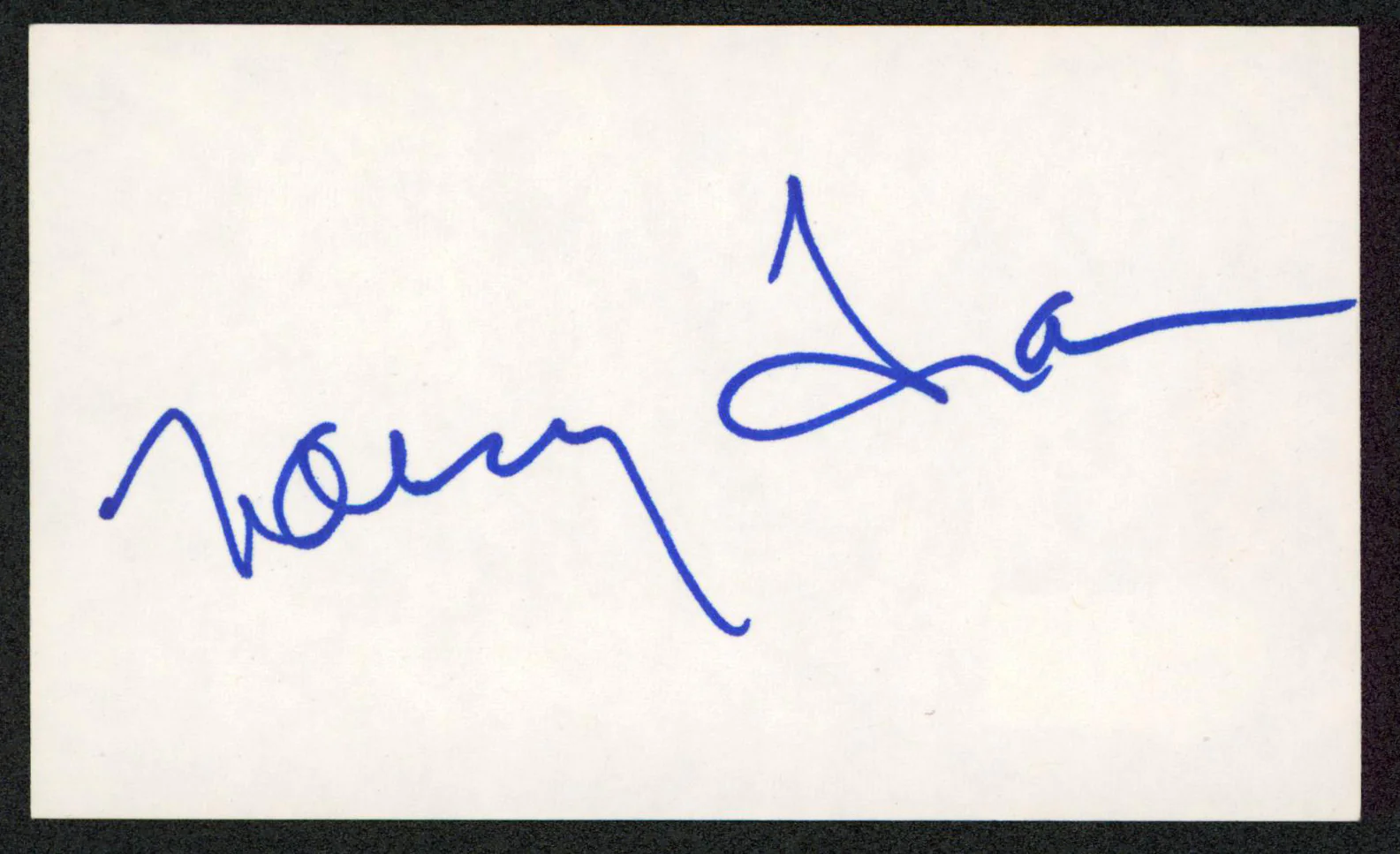 Nancy Travis Last Man Standing Authentic Signed 3x5 Index Card BAS #BW35522