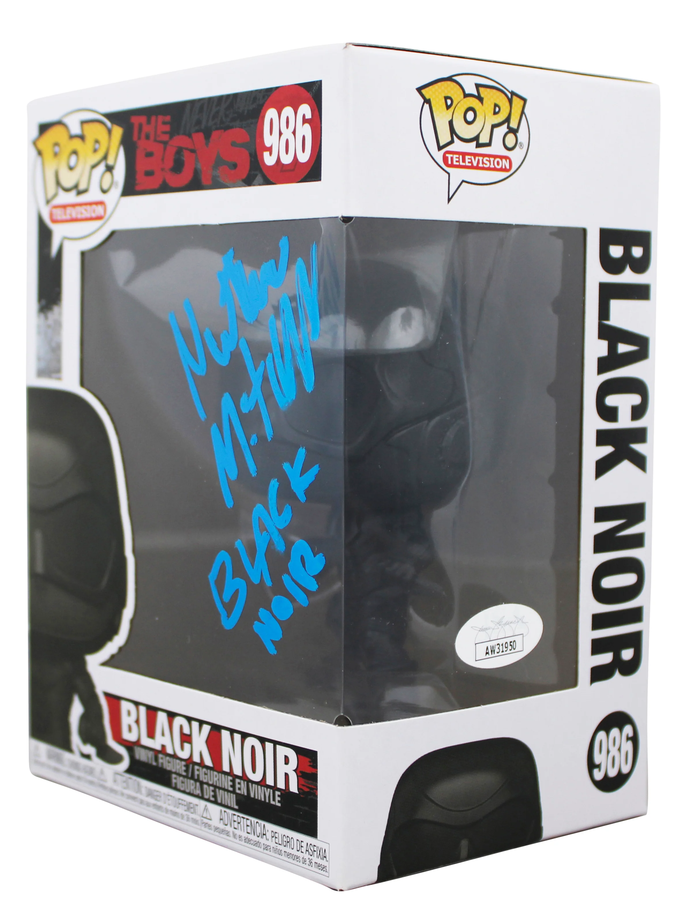 Nathan Mitchell The Boys "Black Noir" Signed #986 Funko Pop Figure JSA #AW31950 - Image 3