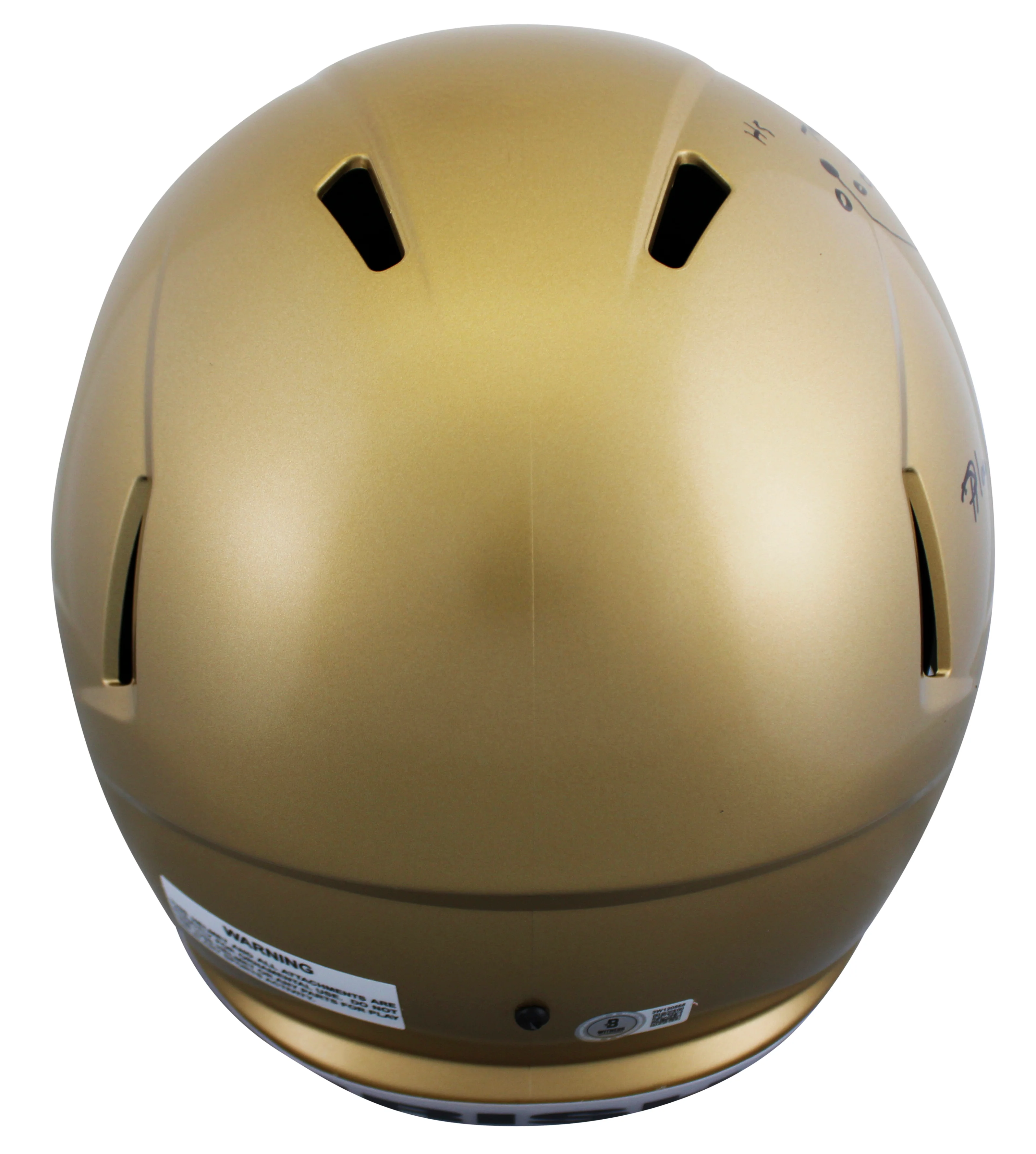 ND Rudy Ruettiger Signed F/S Speed Rep Helmet w/ Hand Drawn Play W/ Case BAS W 2 - Image 4