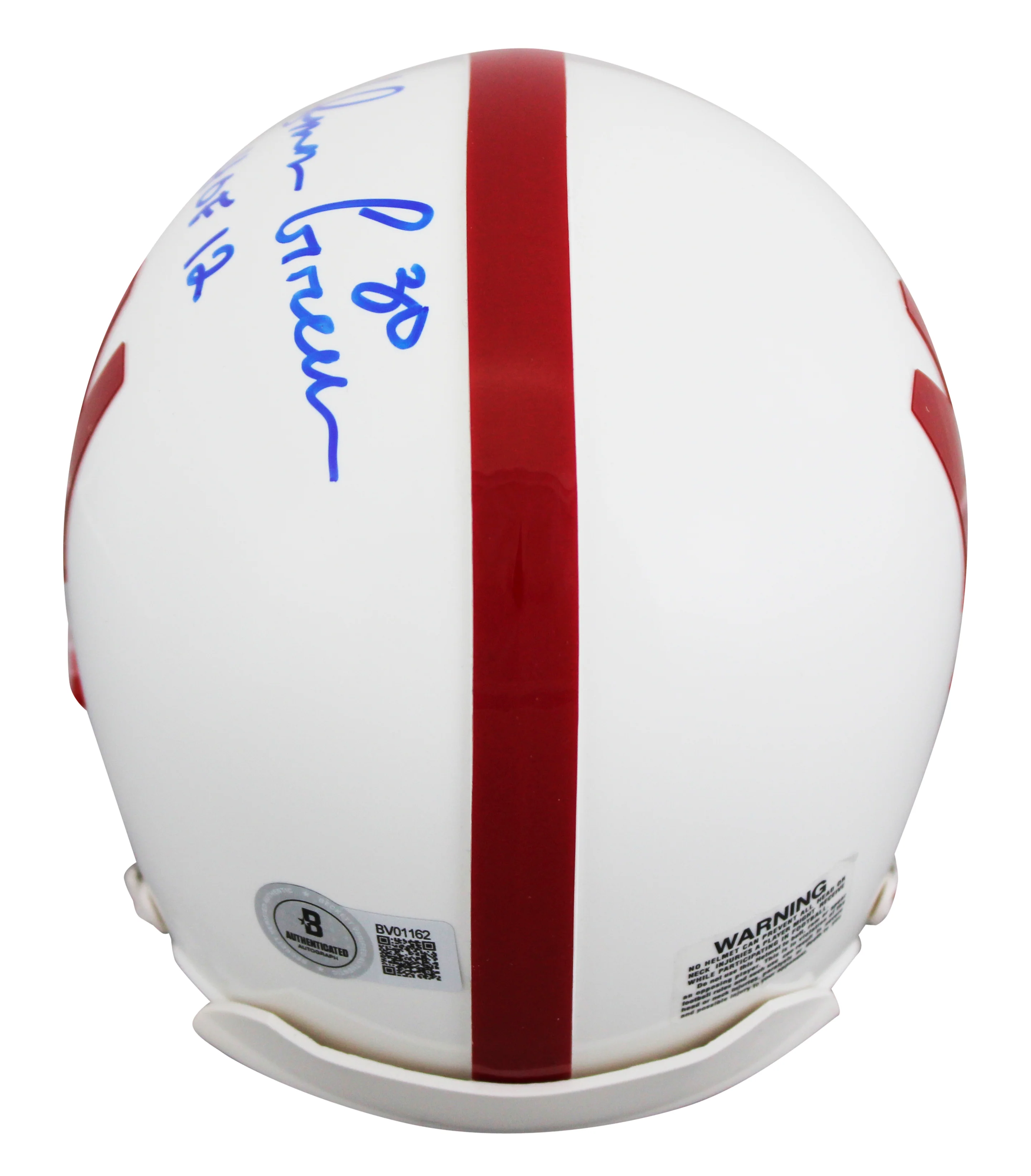 Nebraska Ahman Green "HOF 12" Authentic Signed VSR4 Rep Mini Helmet BAS #BV01162 - Image 3