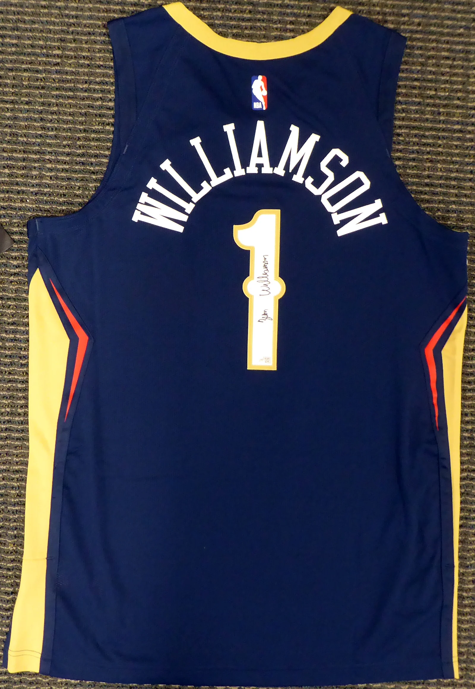 New Orleans Pelicans Zion Williamson Autographed Authentic Blue Nike Jersey Size 48 Fanatics Holo Stock #185354 - Image 2