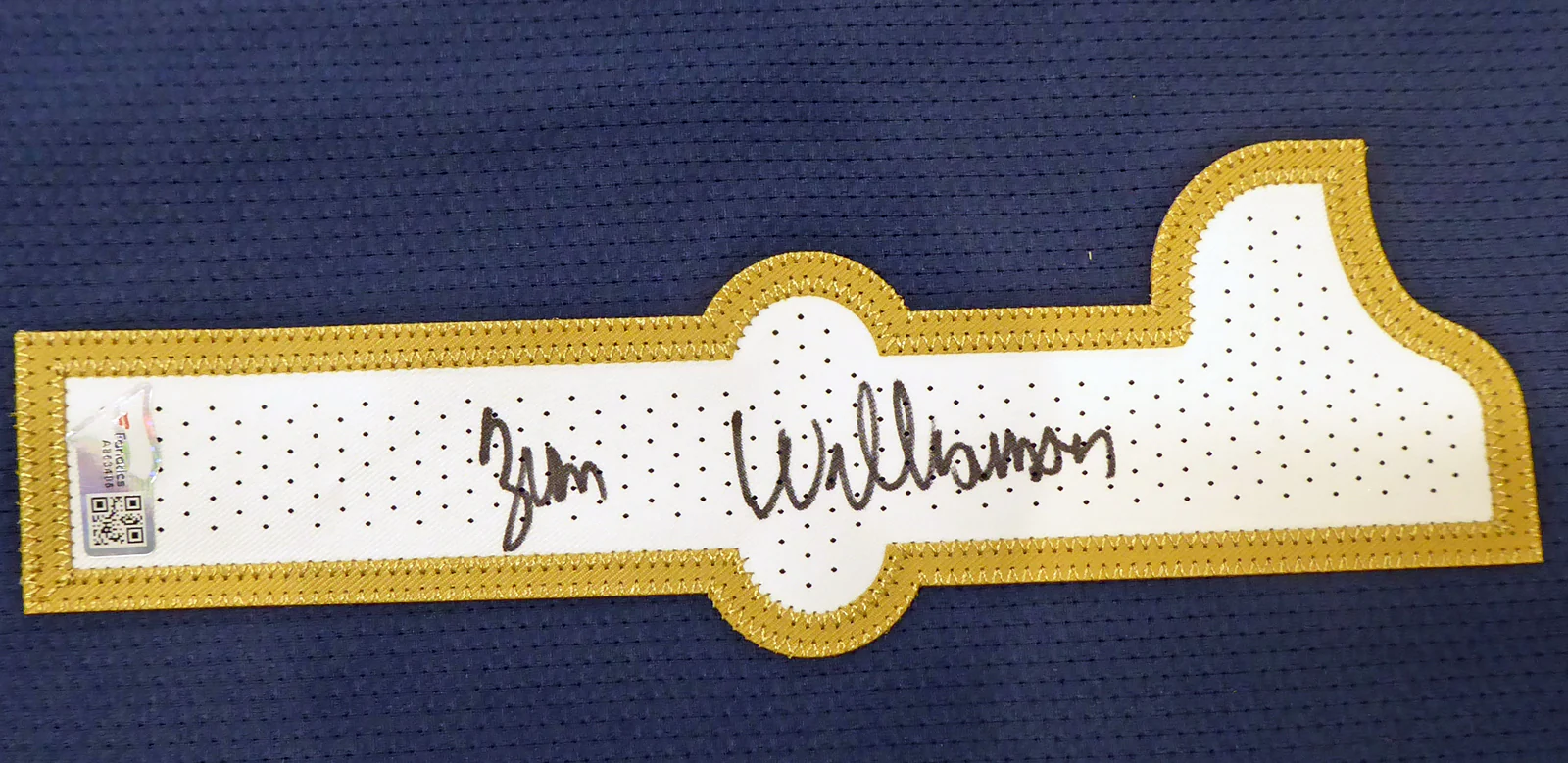 New Orleans Pelicans Zion Williamson Autographed Authentic Blue Nike Jersey Size 48 Fanatics Holo Stock #185354 - Image 3