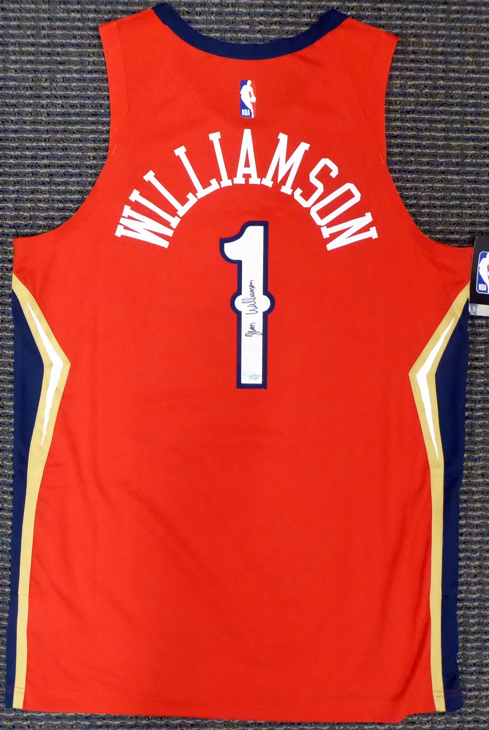 New Orleans Pelicans Zion Williamson Autographed Authentic Red Nike Jersey Size 48 Fanatics Holo Stock #185353 - Image 2