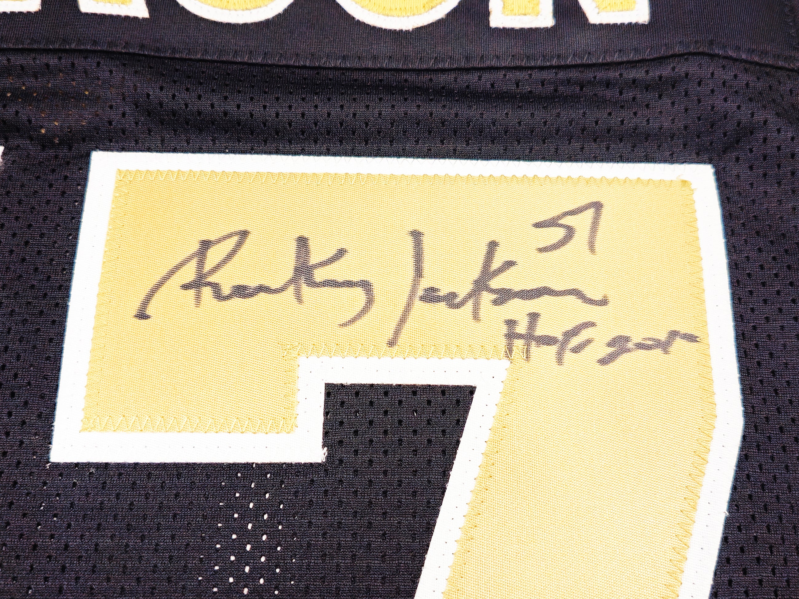 New Orleans Saints Rickey Jackson Autographed Black Jersey "HOF 2010" Beckett BAS QR Stock #230189 - Image 4