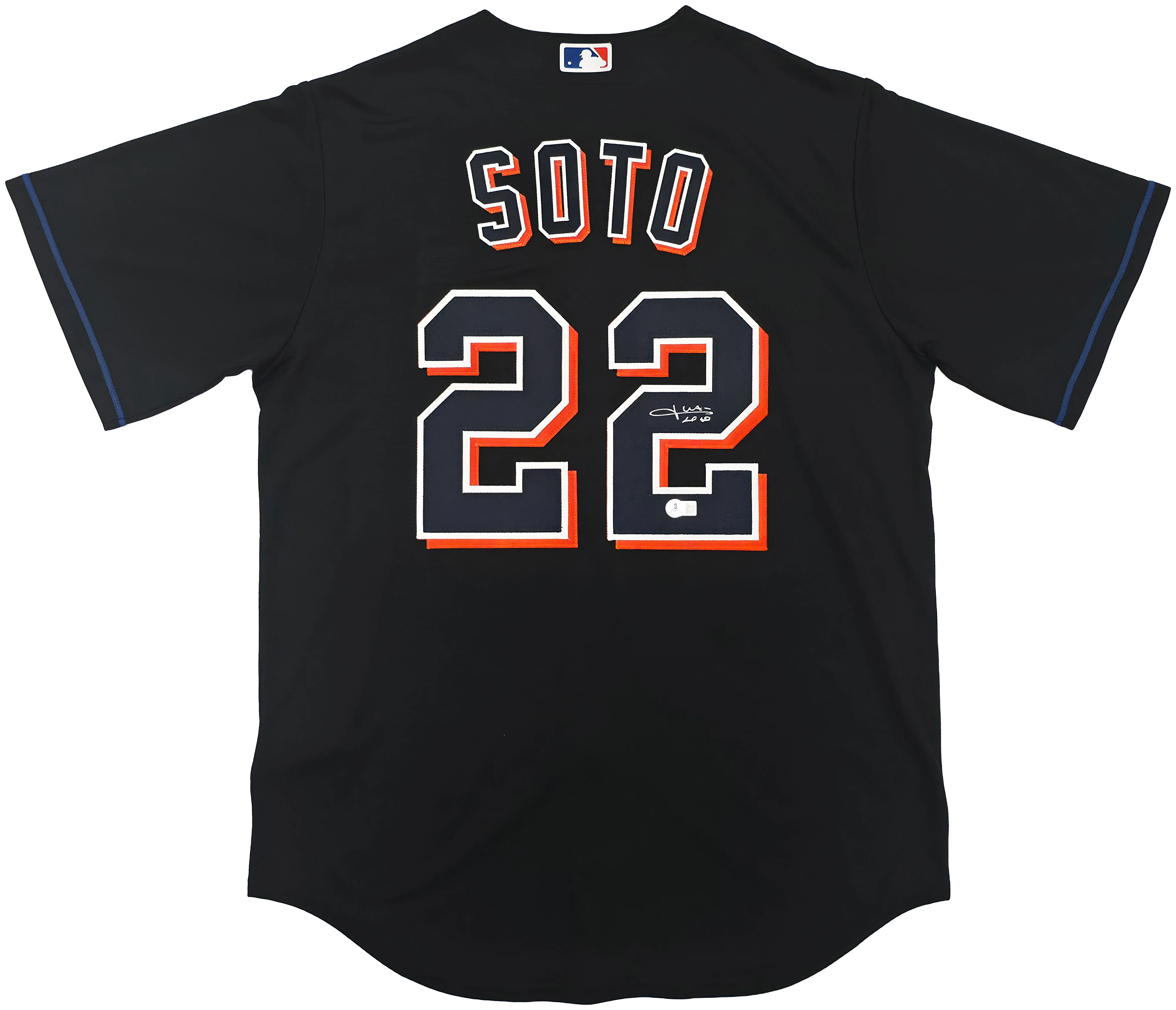 New York Mets Juan Soto Autographed Black Nike Jersey Size L Beckett BAS QR Stock #252776 - Image 2