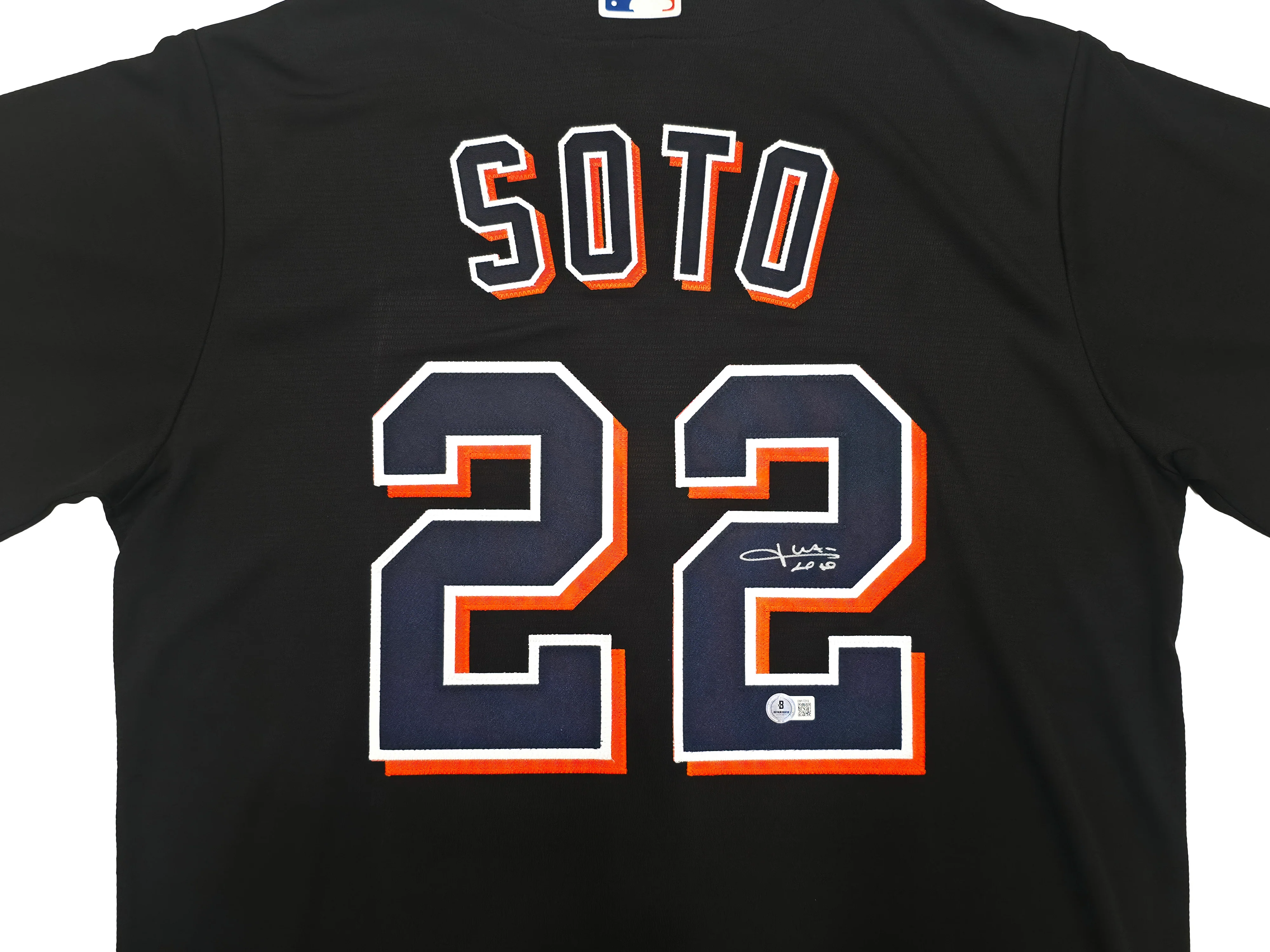 New York Mets Juan Soto Autographed Black Nike Jersey Size L Beckett BAS QR Stock #252776 - Image 3
