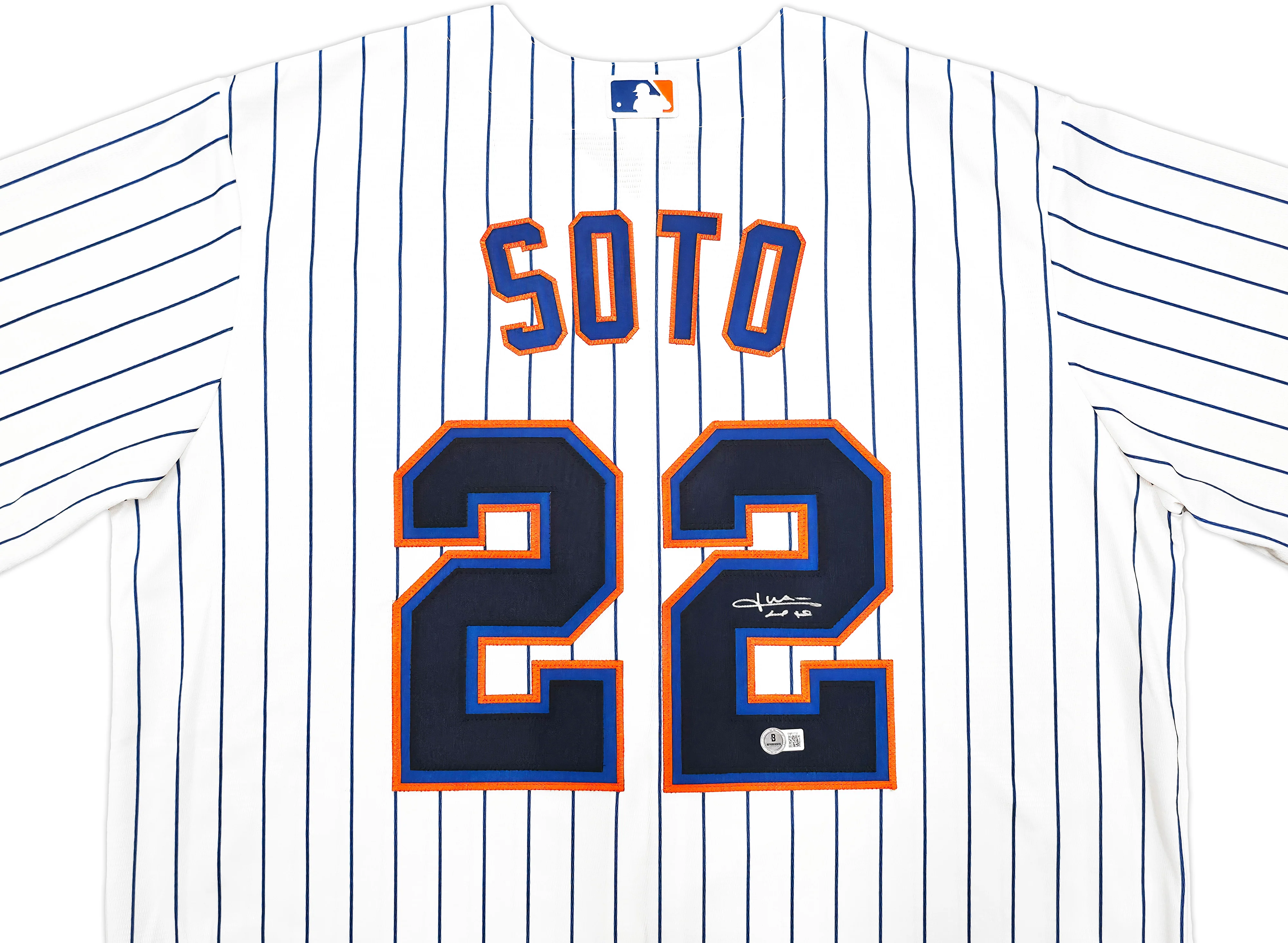 New York Mets Juan Soto Autographed White Nike Jersey Size XL Beckett BAS QR Stock #242672 - Image 3