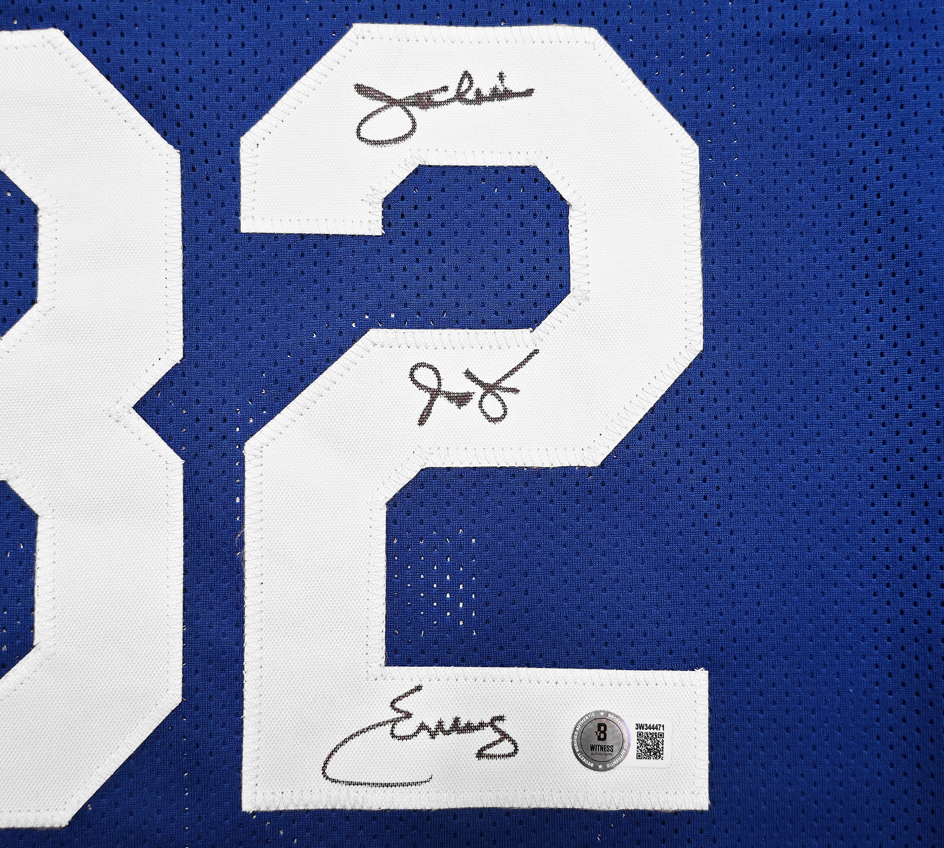 New York Nets Julius "Dr. J" Erving Autographed Blue Jersey Beckett BAS Witness Stock #253705 - Image 4