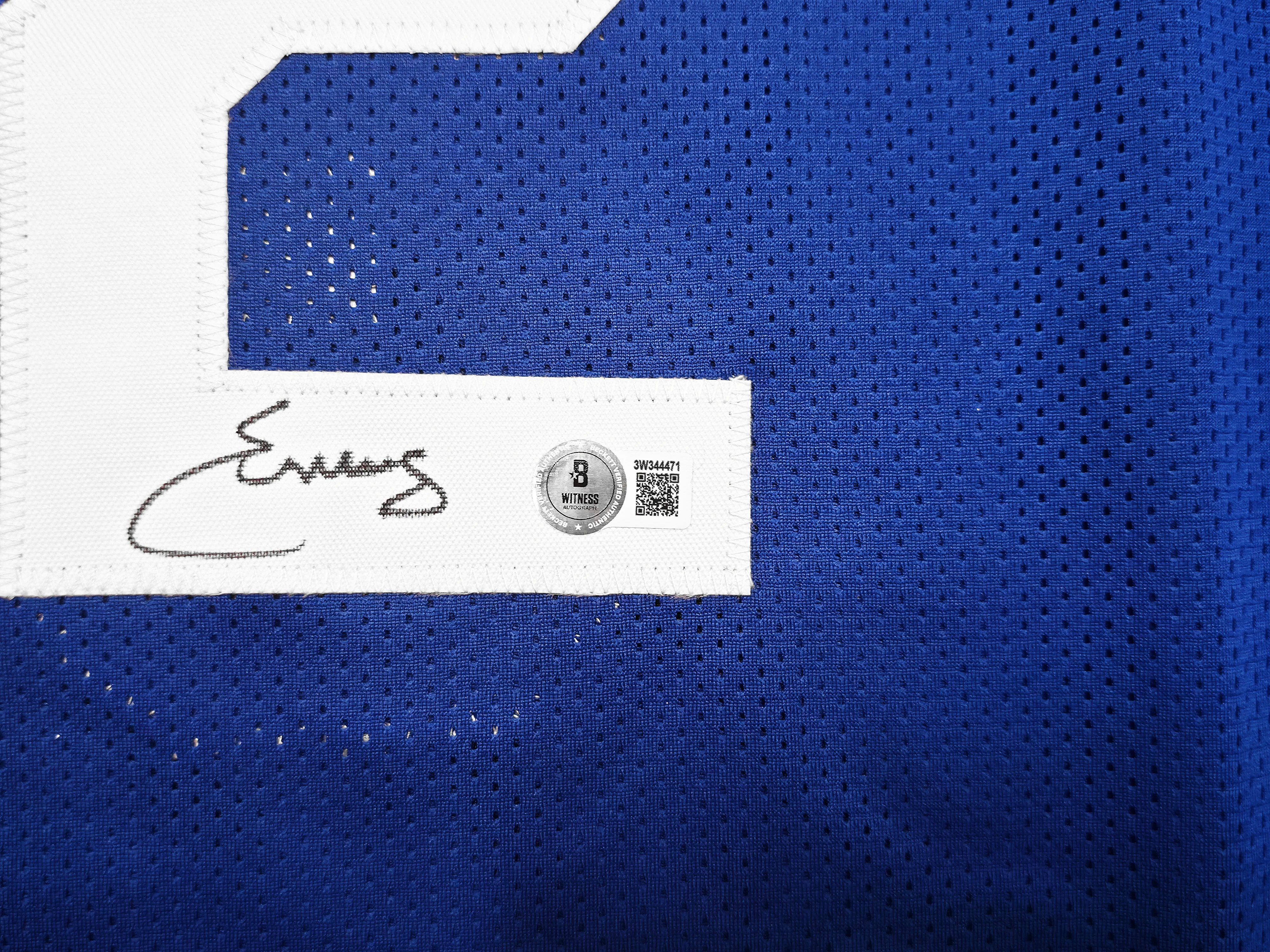 New York Nets Julius "Dr. J" Erving Autographed Blue Jersey Beckett BAS Witness Stock #253705 - Image 5