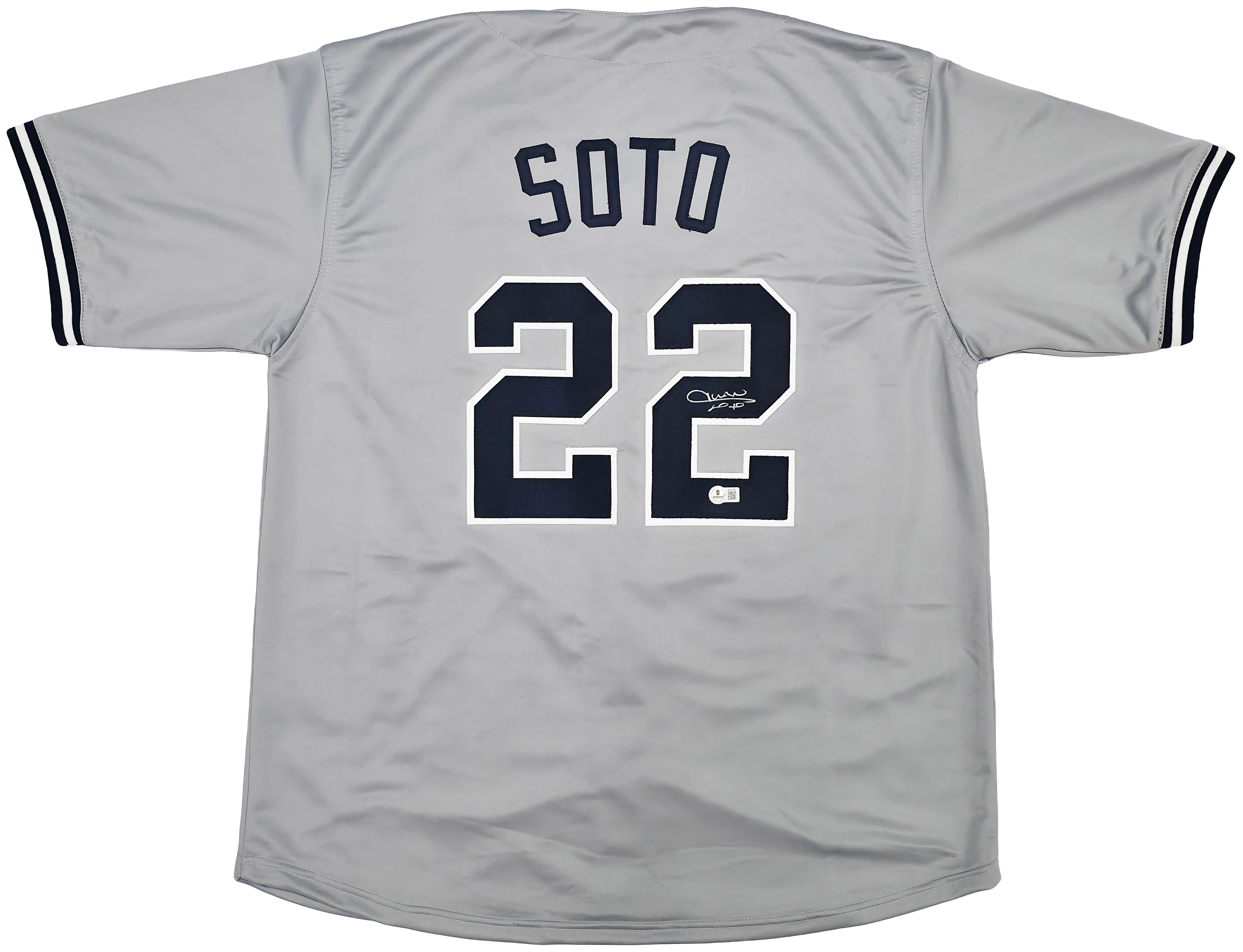 New York Yankees Juan Soto Autographed Gray Jersey Beckett BAS QR Stock #250496 - Image 2