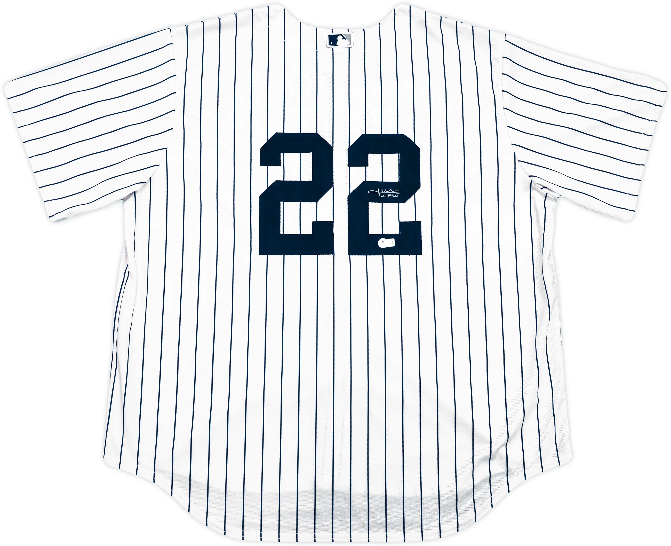 New York Yankees Juan Soto Autographed White W/Pinstripes Nike Jersey Size XXL Beckett BAS QR Stock #232742 - Image 2