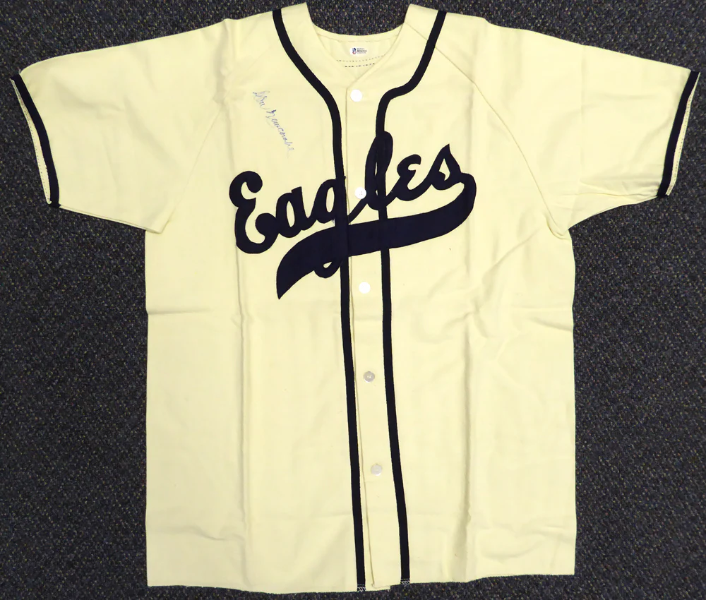 Newark Eagles Don Newcombe Autographed Cream Jersey Beckett BAS #B26314 - Image 2