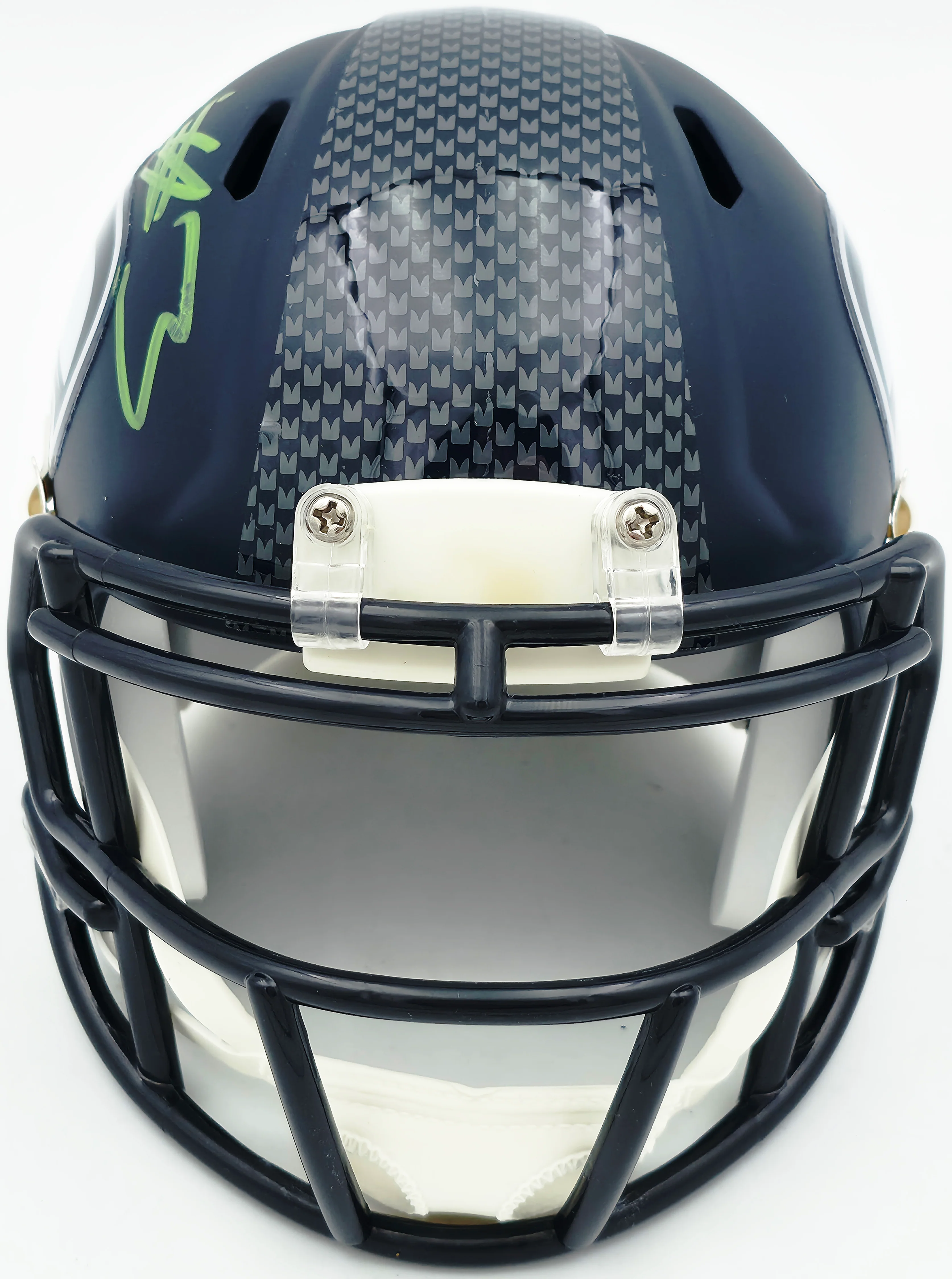 Nick Emmanwori Autographed Seattle Seahawks Blue Speed Mini Helmet Beckett BAS Witness Stock #256031 - Image 4