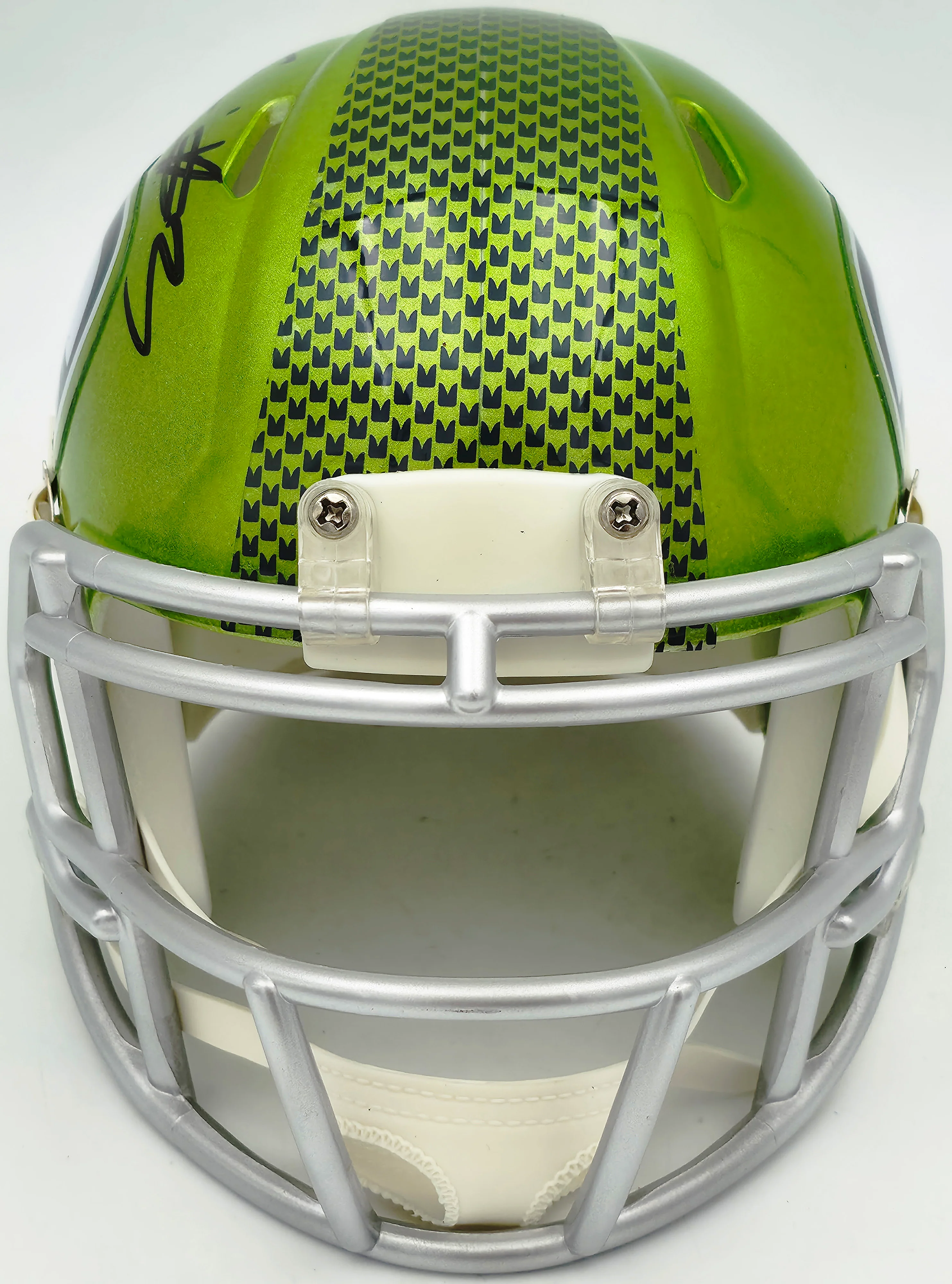 Nick Emmanwori Autographed Seattle Seahawks Flash Green Speed Mini Helmet Beckett BAS Witness Stock #256030 - Image 4