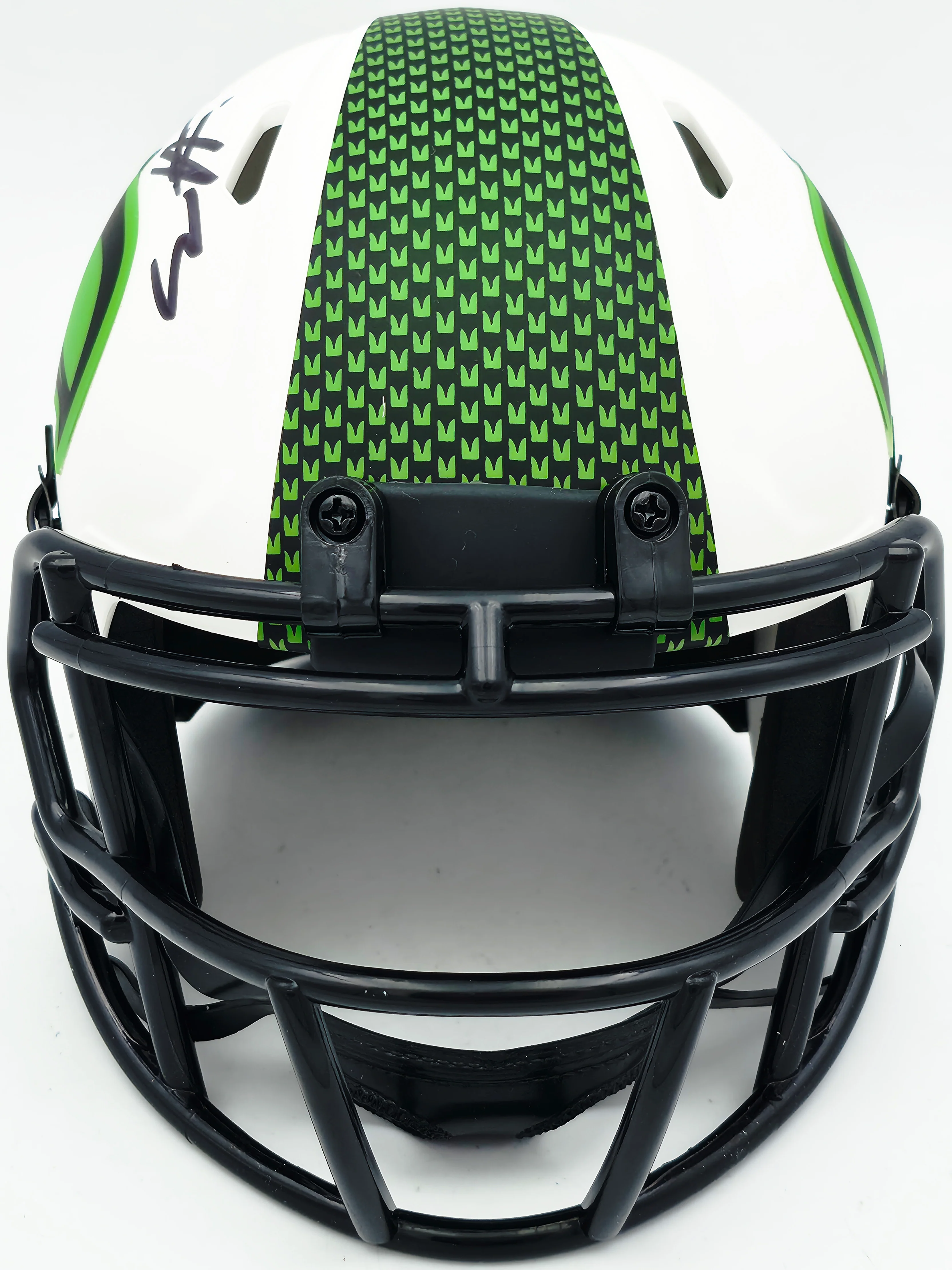 Nick Emmanwori Autographed Seattle Seahawks Lunar Eclipse White Speed Mini Helmet Beckett BAS Witness Stock #256029 - Image 4