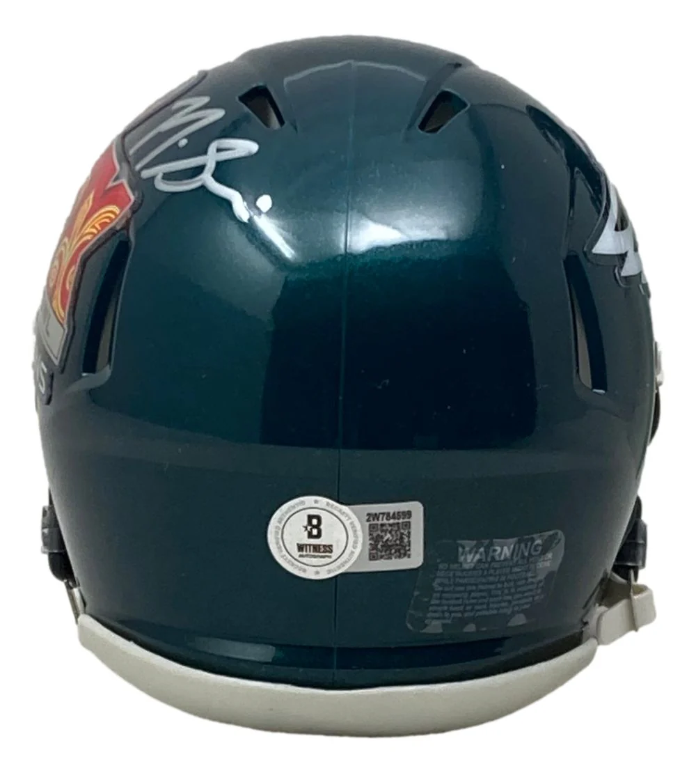 Nick Sirianni Signed Philadelphia Eagles Super Bowl 59 LIX Mini Speed Helmet BAS - Image 2